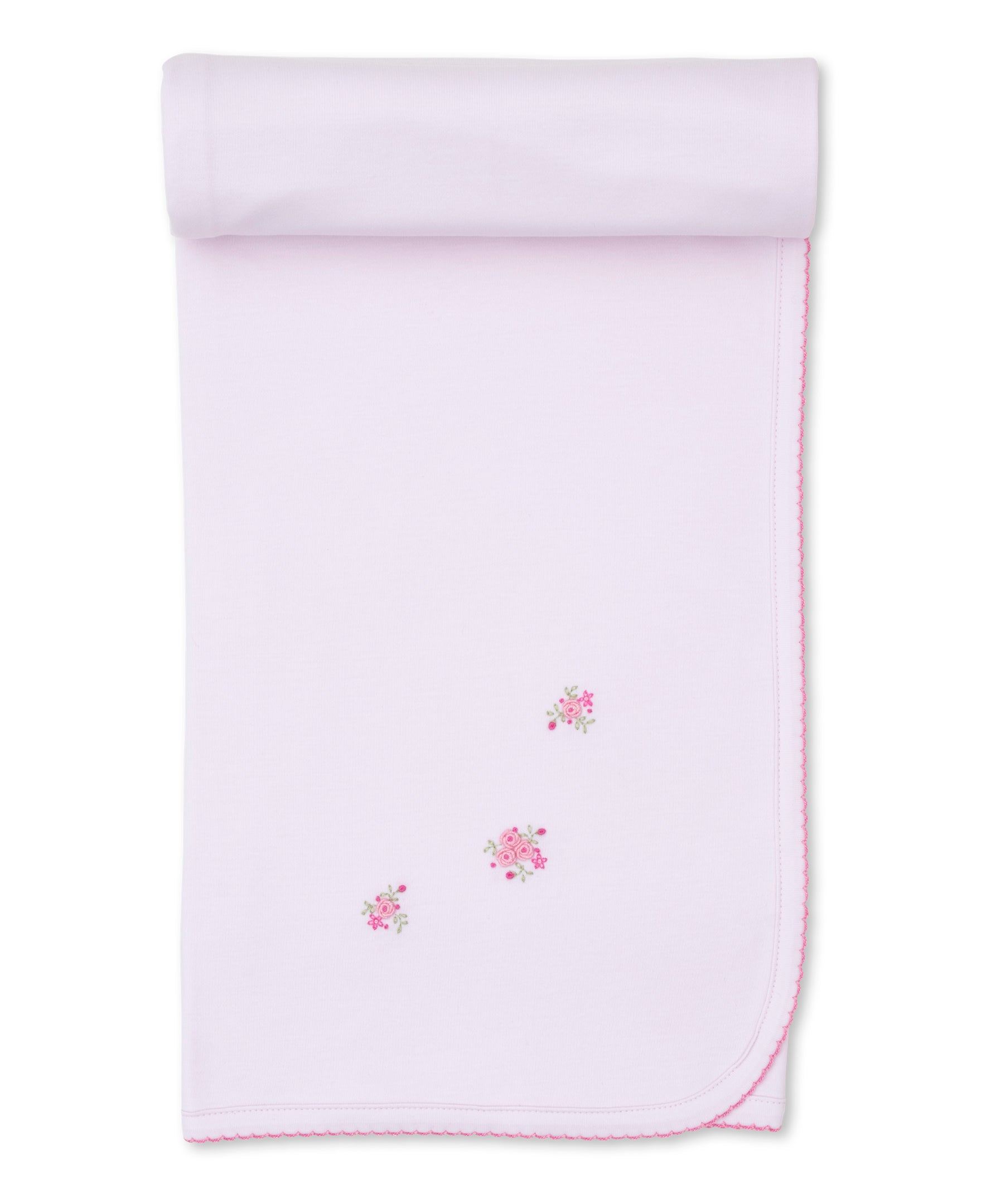 SCE Roses and Blooms Pink Hand Emb. Blanket - Kissy Kissy