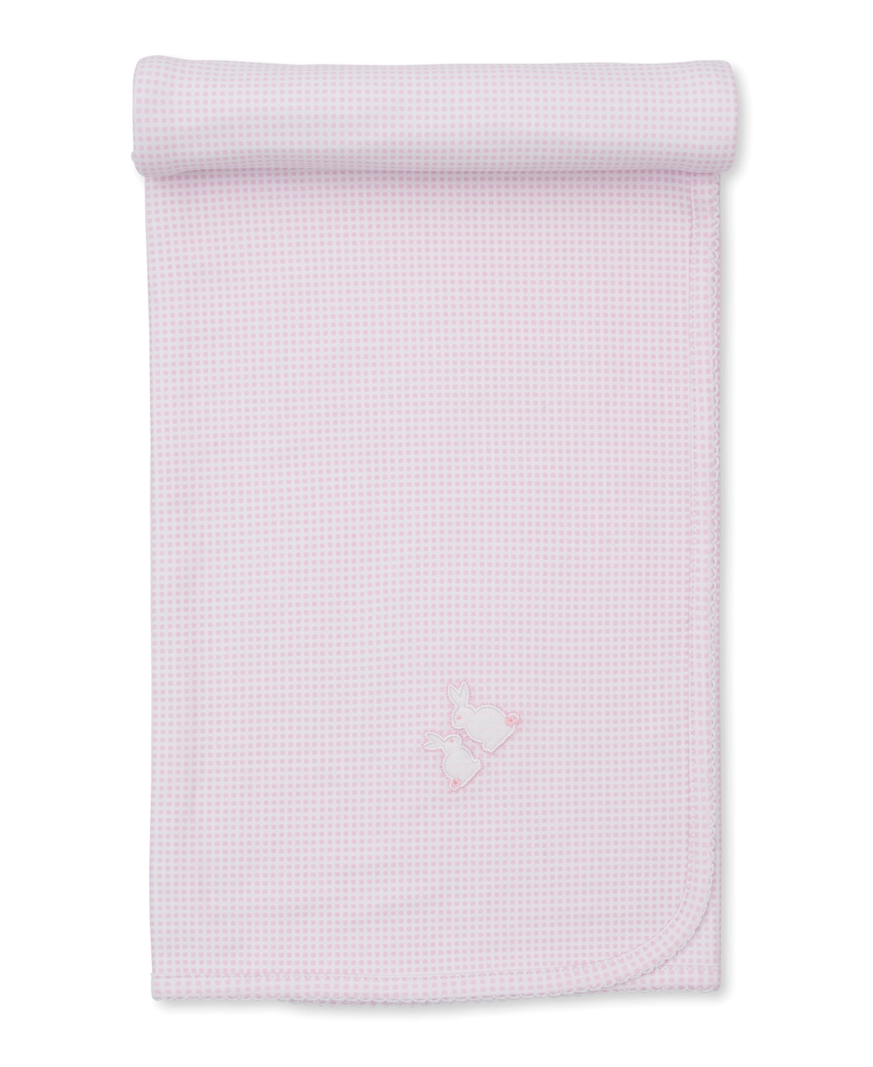 Pique Bunny Bash Pink Gingham Blanket - Kissy Kissy