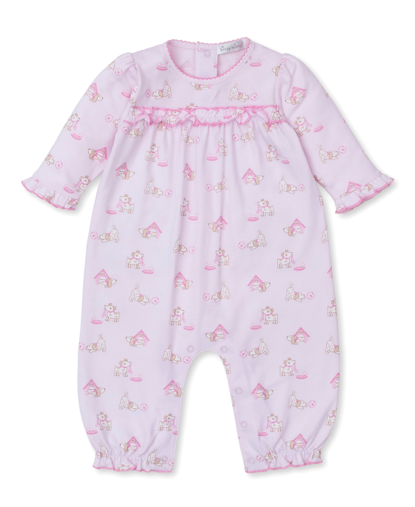 Pups In Action Pink Playsuit - Kissy Kissy