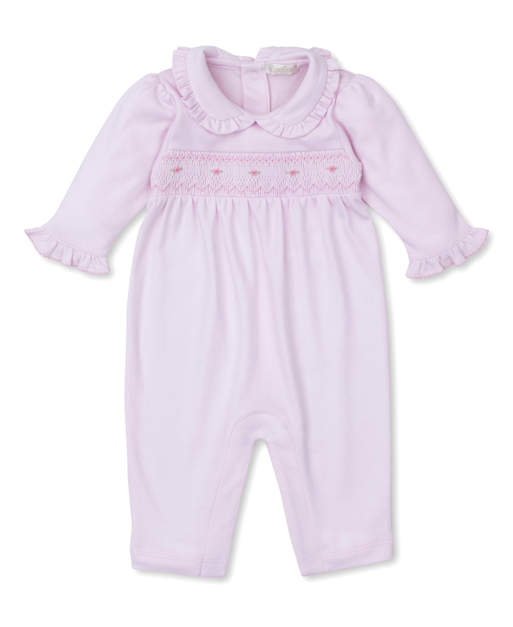 CLB Fall Bishop 24 Pink Hand Smocked Playsuit