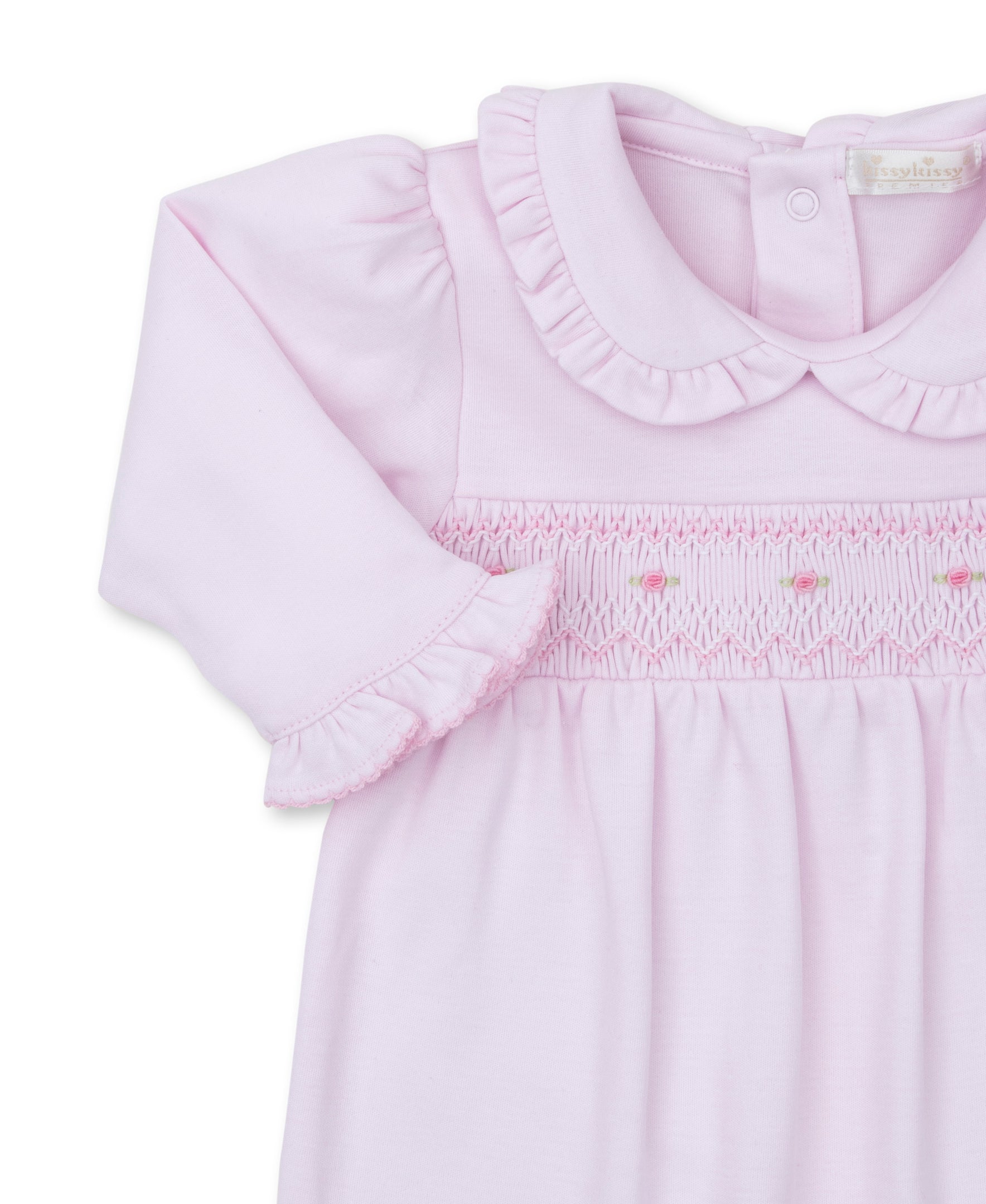 CLB Fall Bishop 24 Pink Hand Smocked Playsuit