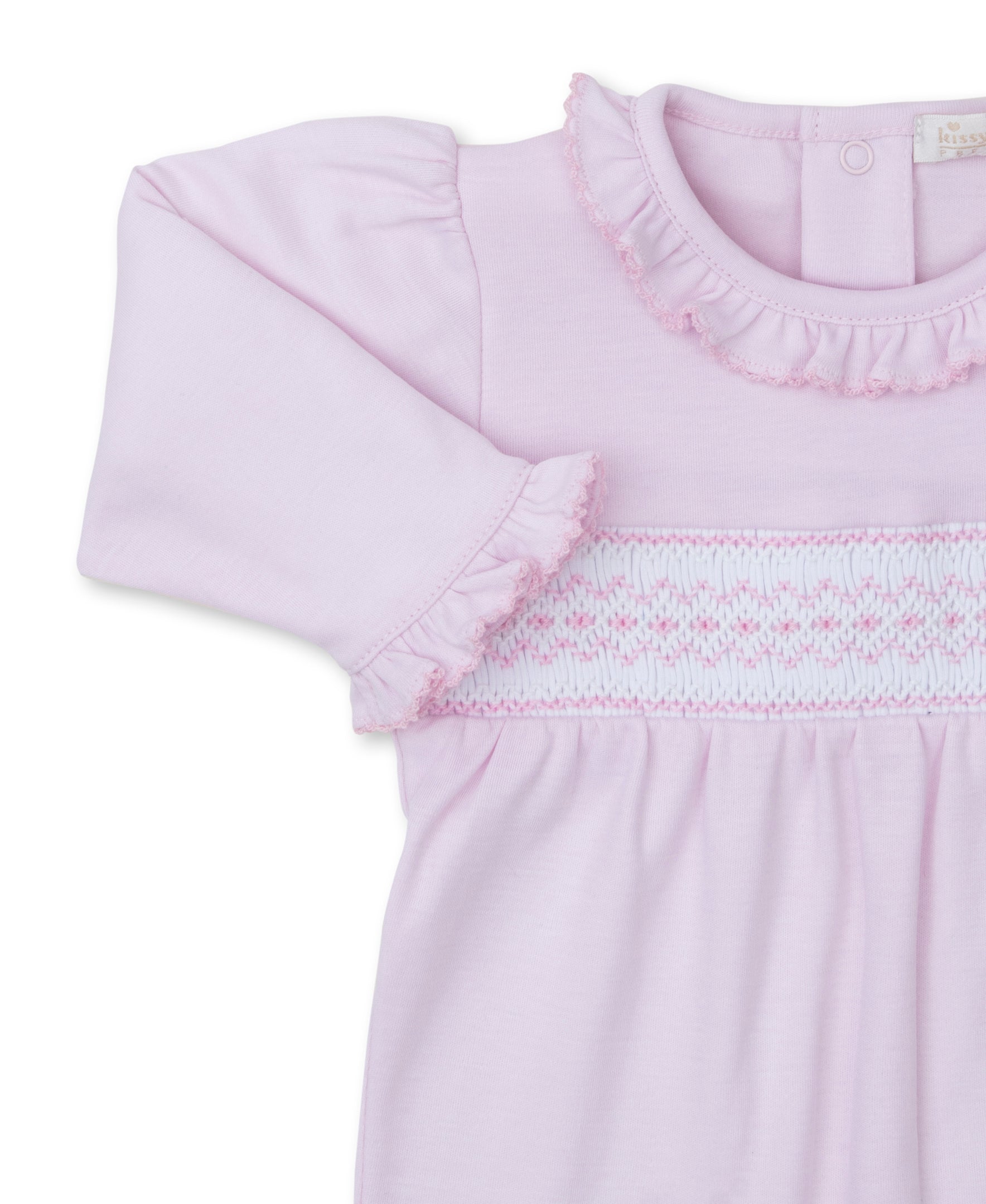 CLB Fall 24 Pink Hand Smocked Playsuit - Kissy Kissy