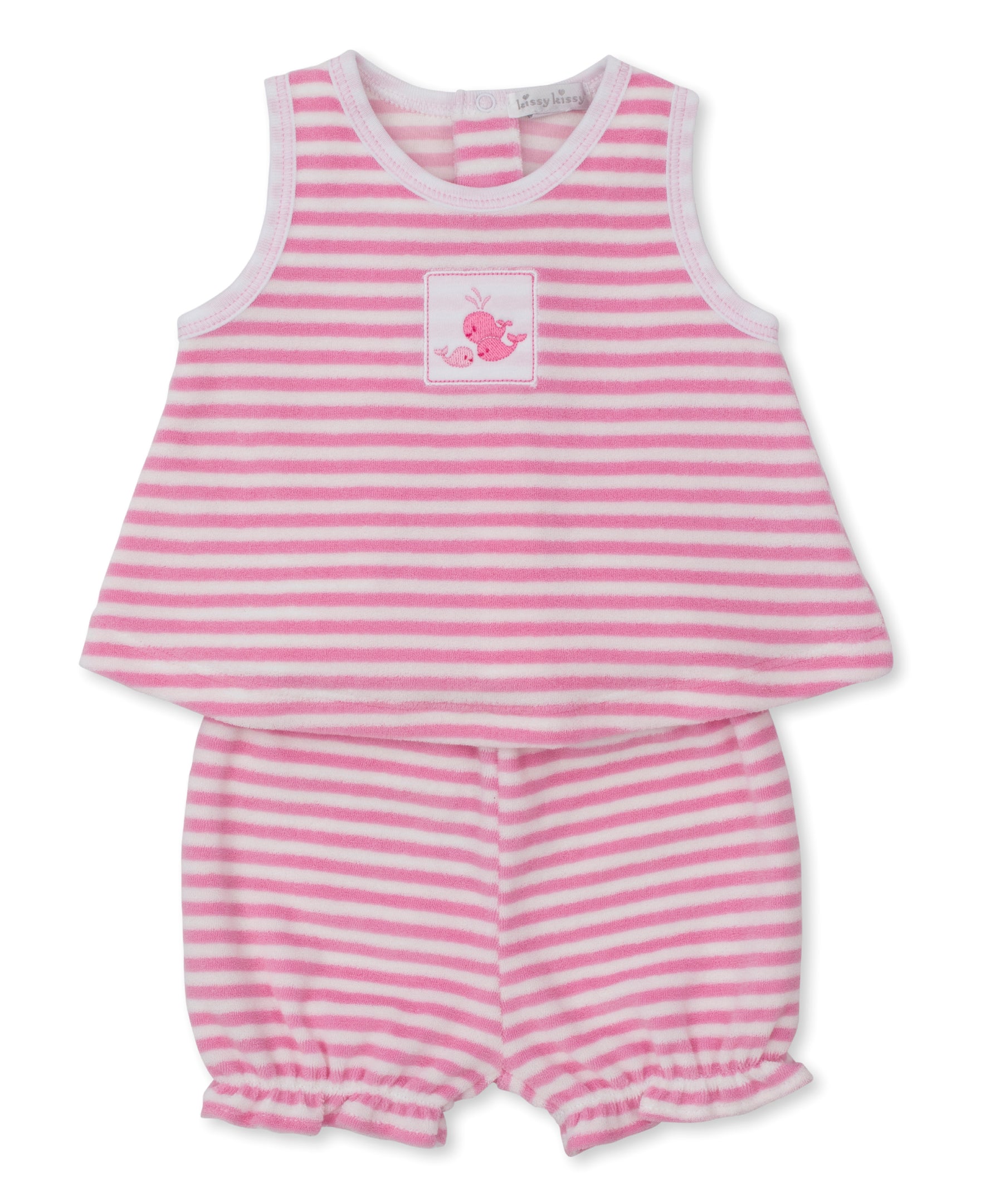 Whale Wonder Pink Sunsuit Set - Kissy Kissy