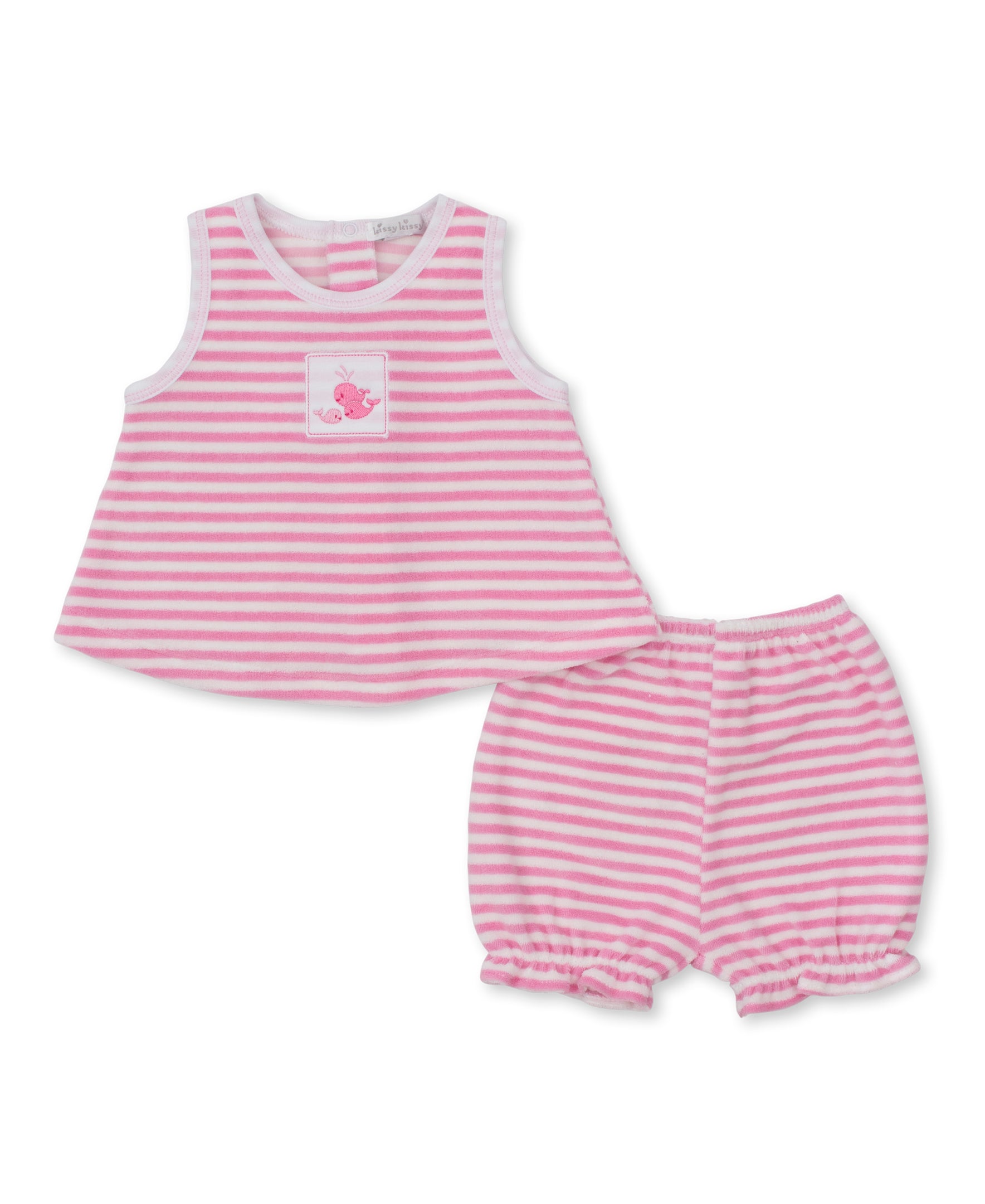 Whale Wonder Pink Sunsuit Set - Kissy Kissy