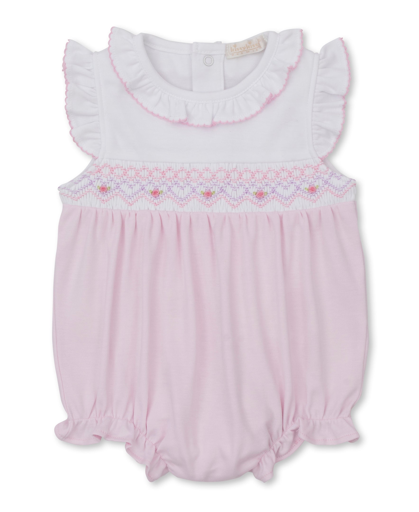 CLB Summer Bishop 25 Hand Smocked Bubble - Kissy Kissy