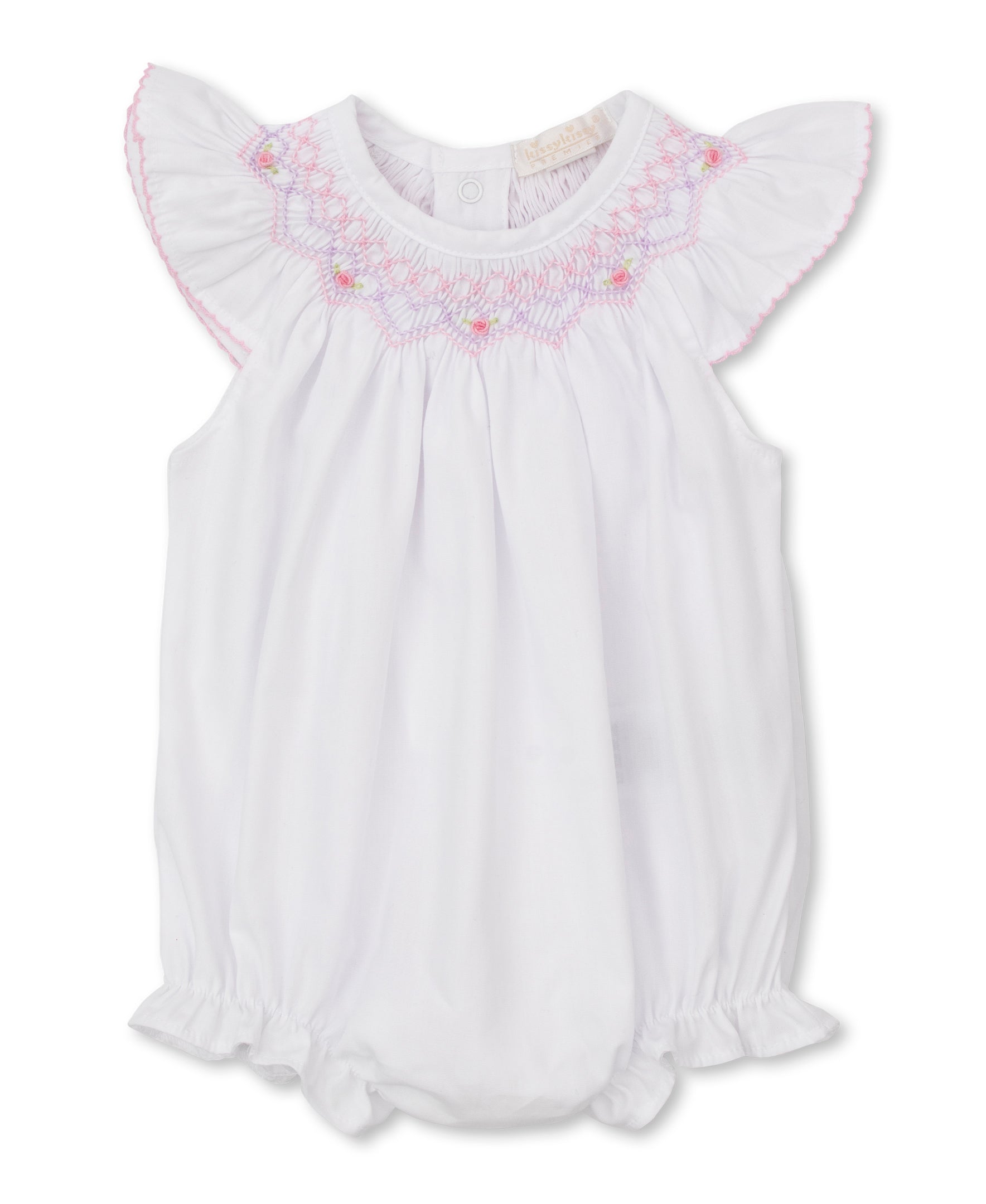 CLB Summer Bishop 25 Hand Smocked Woven Bubble - Kissy Kissy