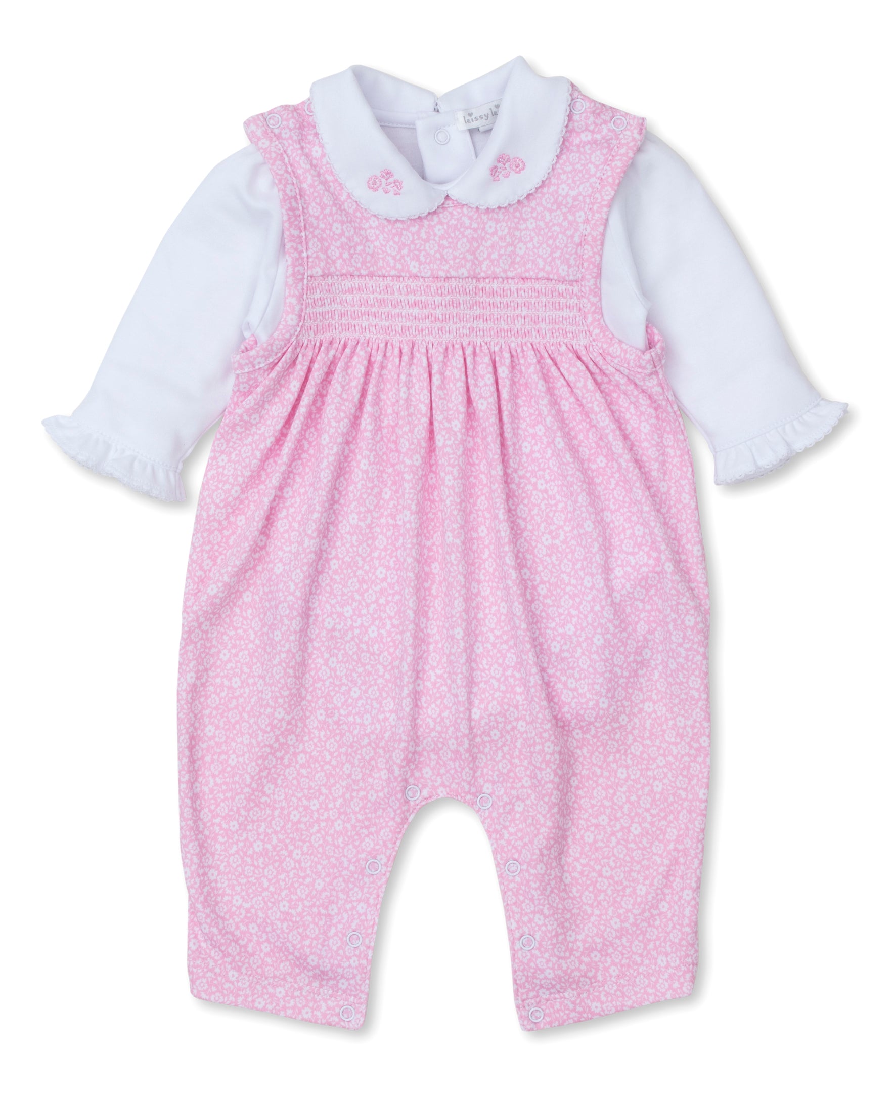 Fall Flower Patch Pink Overall Set - Kissy Kissy