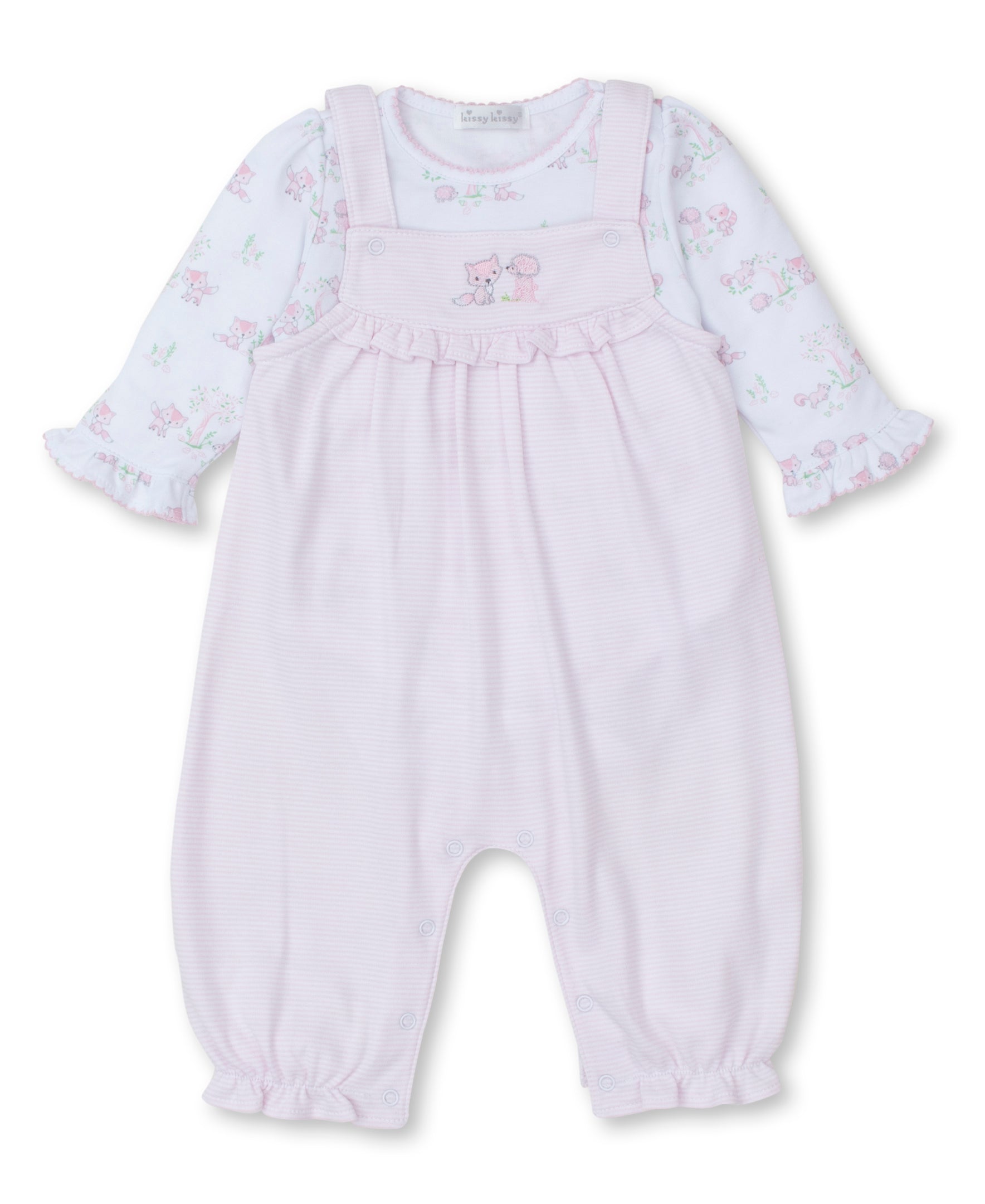 Forest Fun Pink Overall Set - Kissy Kissy