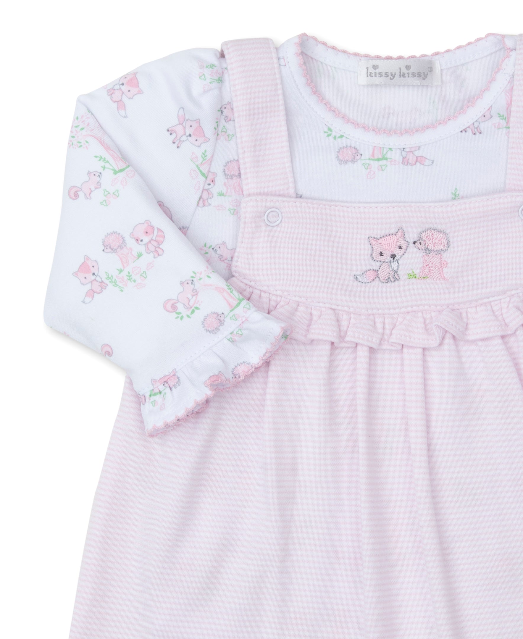 Forest Fun Pink Overall Set - Kissy Kissy