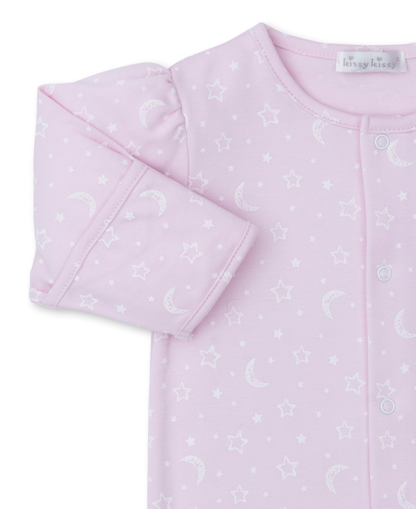 Crescent Moonlight Pink Footie - Kissy Kissy