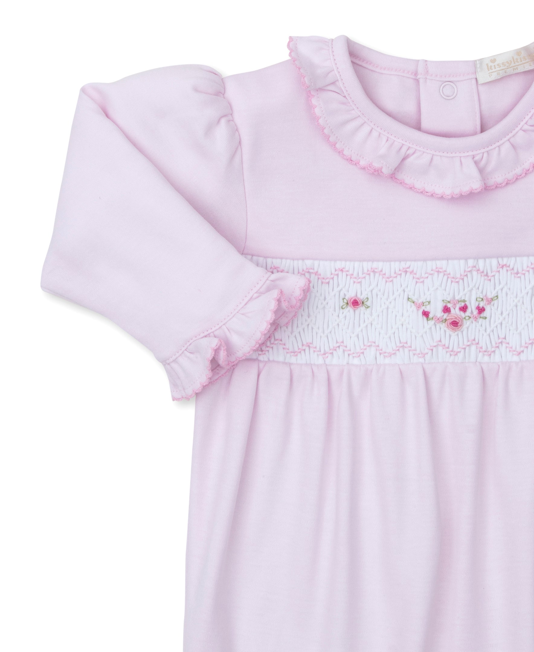 CLB Fall Medley 24 Pink Hand Smocked Footie