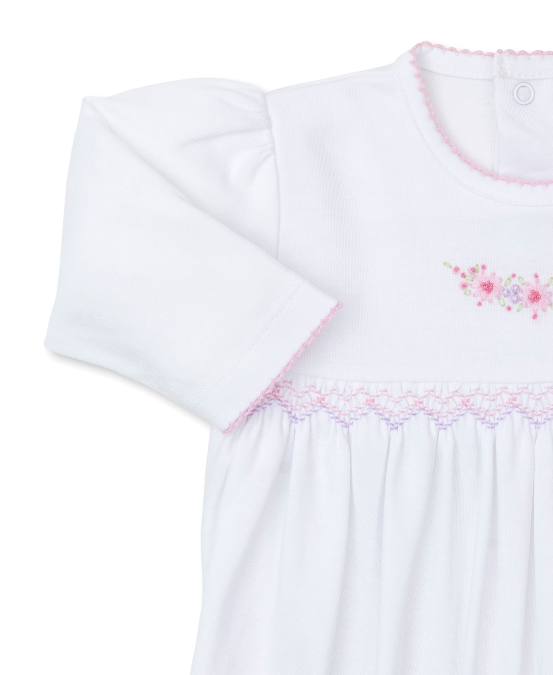 Premier Fall Swag White Hand Smocked Footie - Kissy Kissy