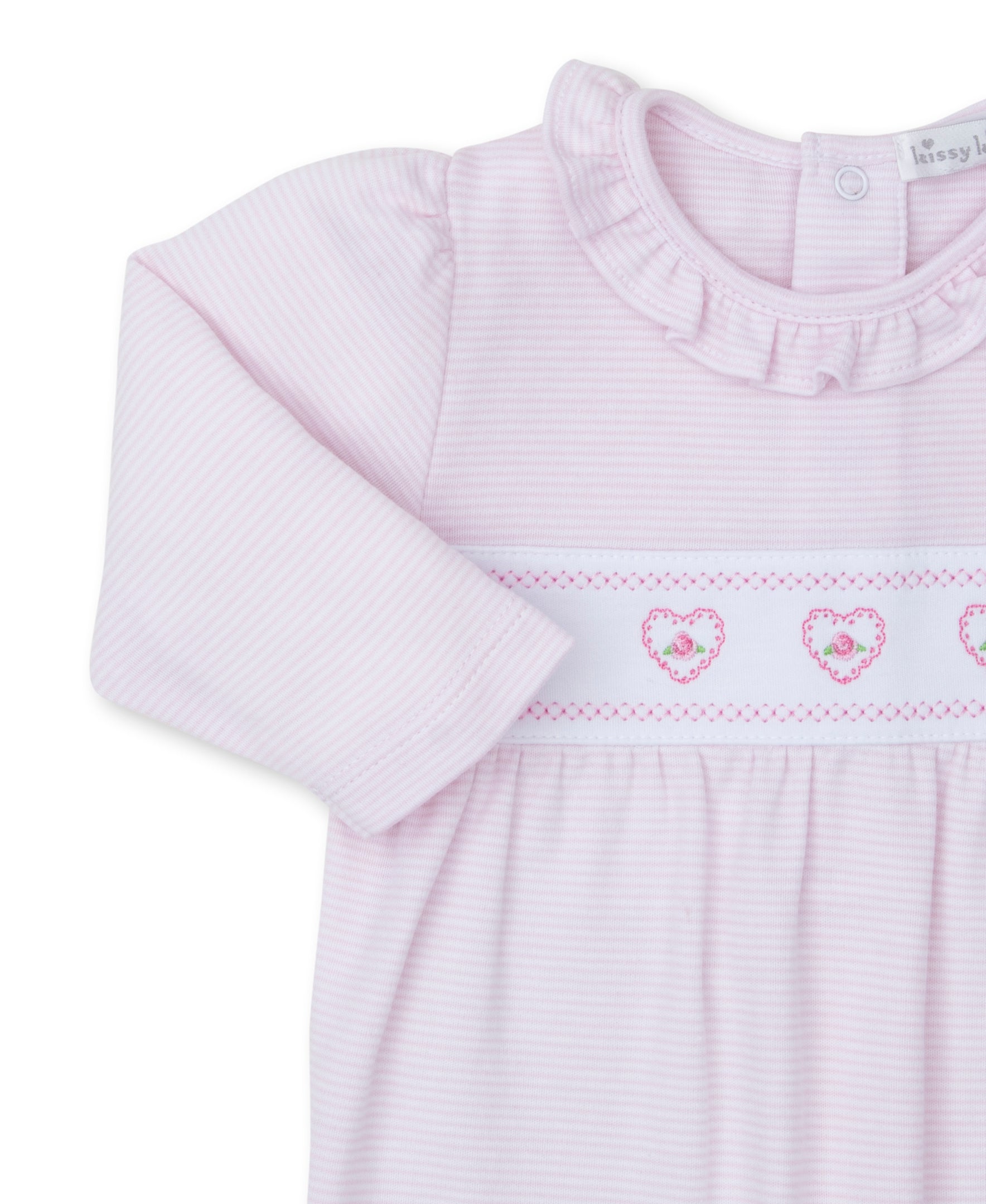 Classic Treasures FA24 Pink Stripe Footie - Kissy Kissy