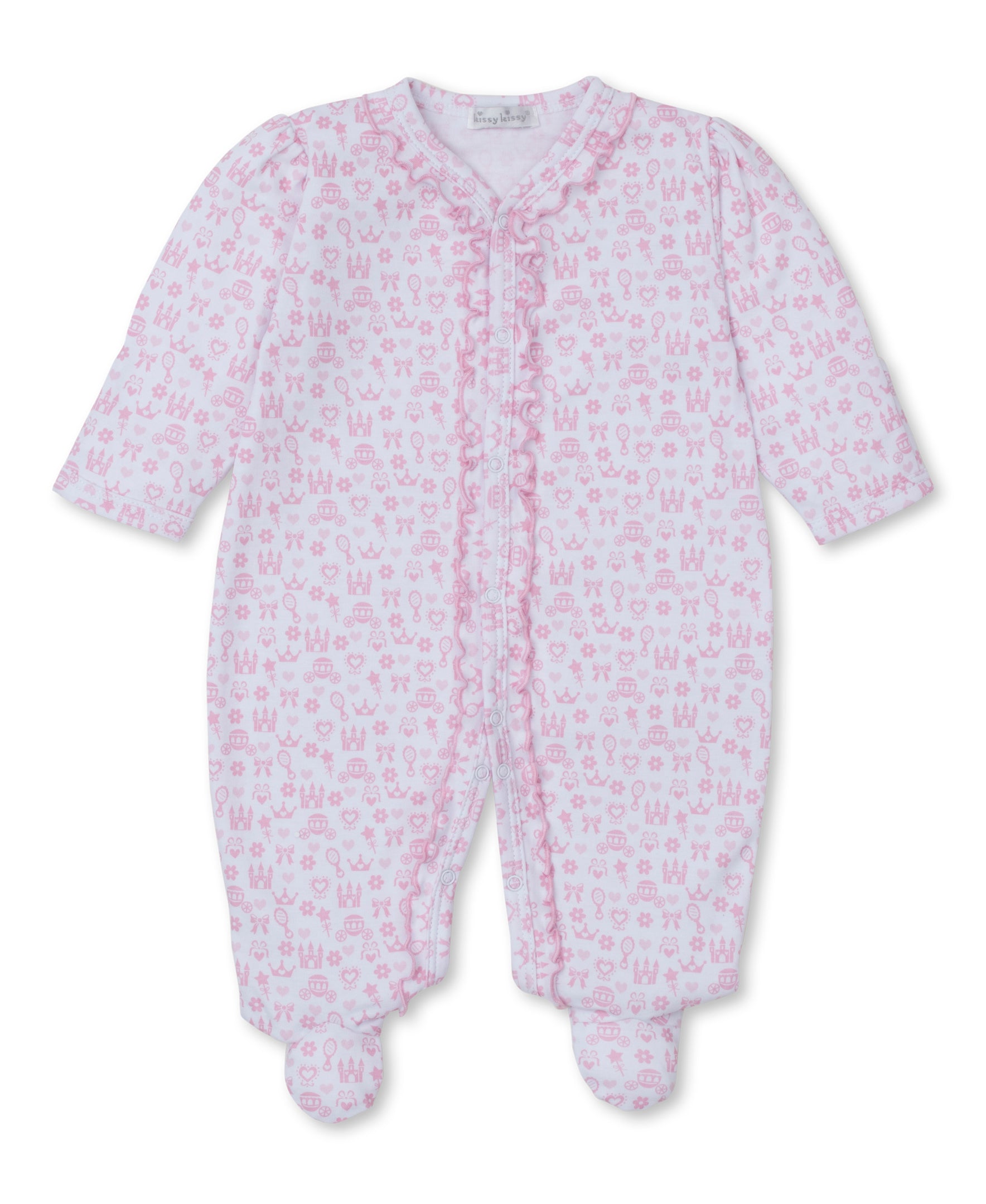 Royal Details Pink Footie - Kissy Kissy