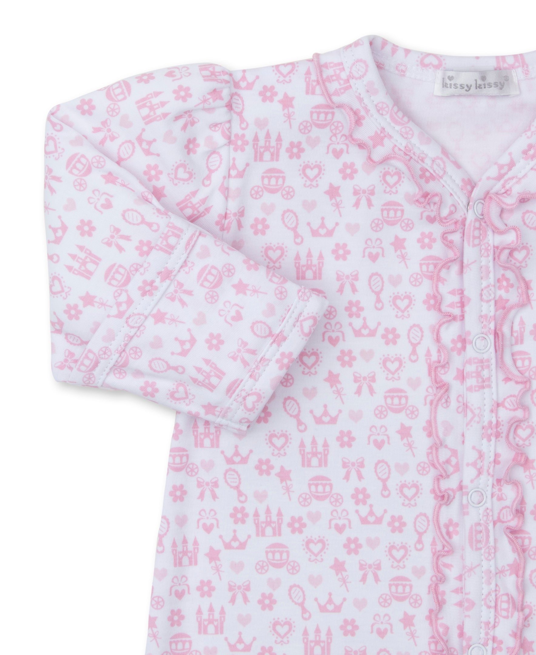 Royal Details Pink Footie - Kissy Kissy