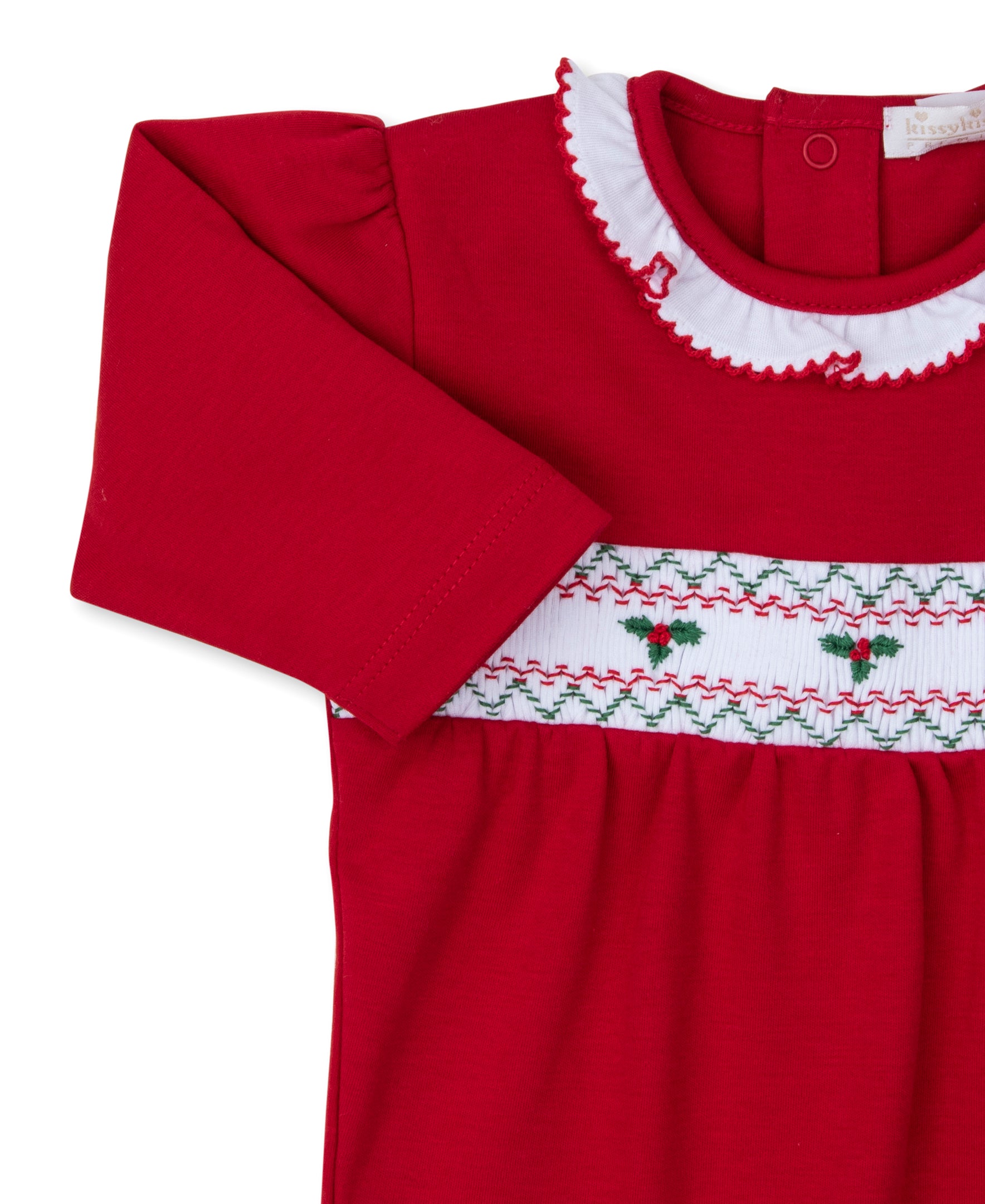 Kissy Kissy high quality baby girl smocked red christmas dress