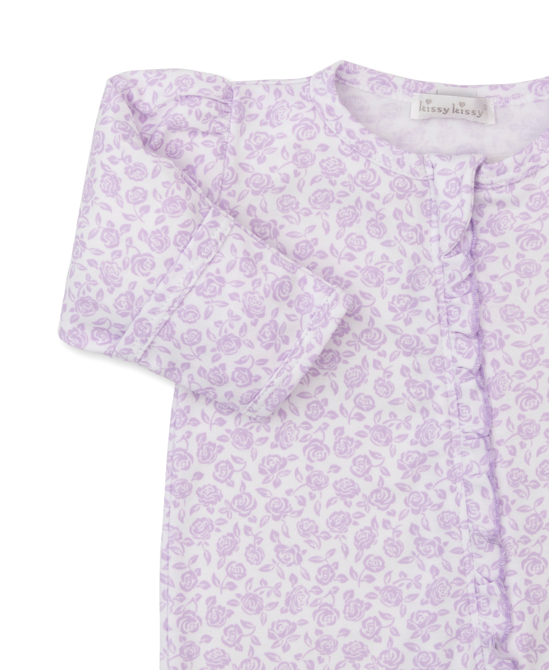 Summer Gardens Lilac Zip Footie - Kissy Kissy