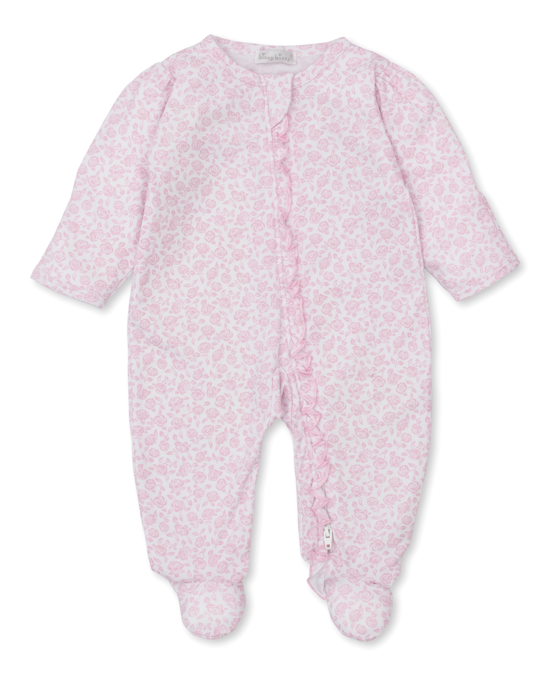 Summer Gardens Pink Zip Footie - Kissy Kissy