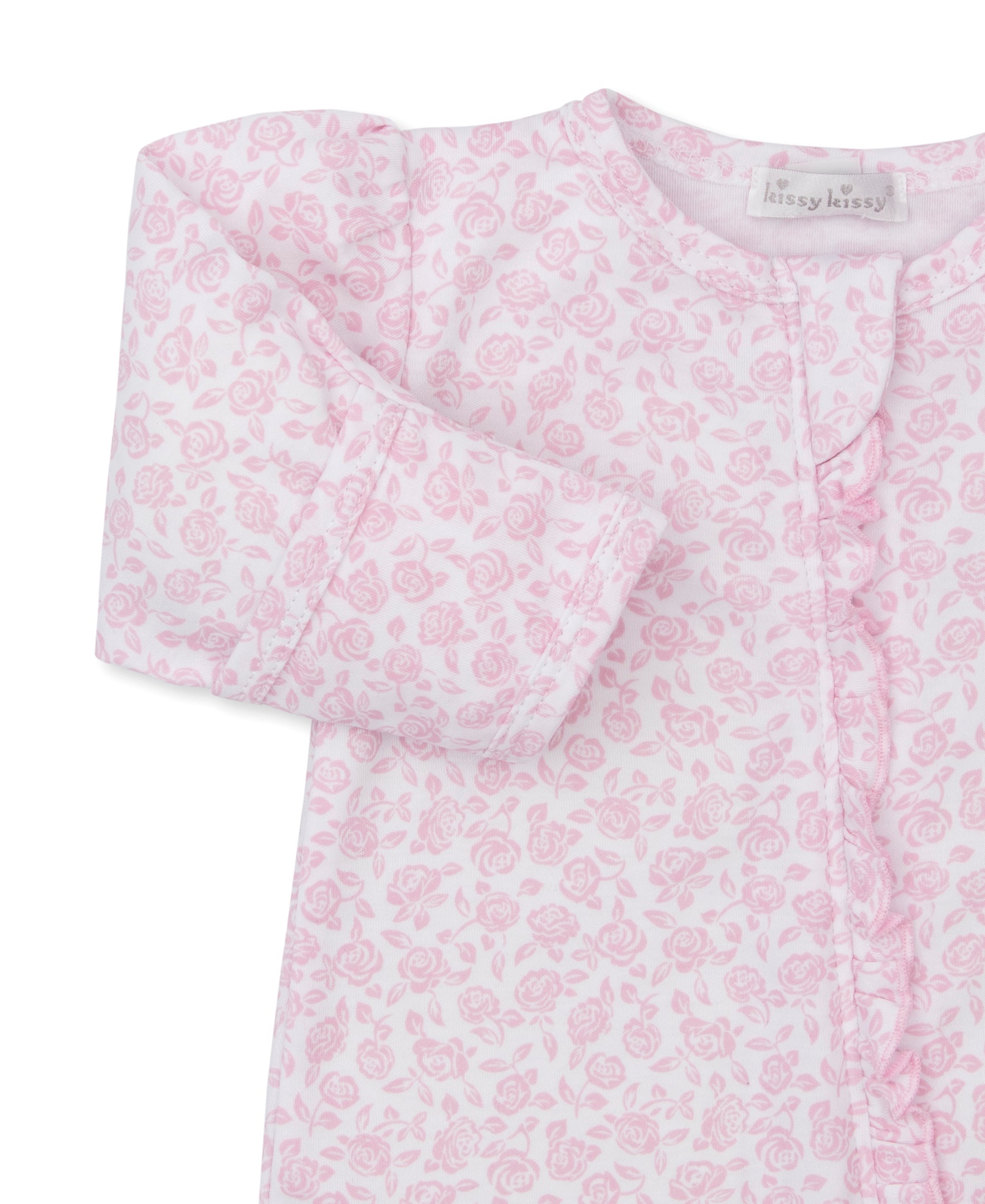 Summer Gardens Pink Zip Footie - Kissy Kissy