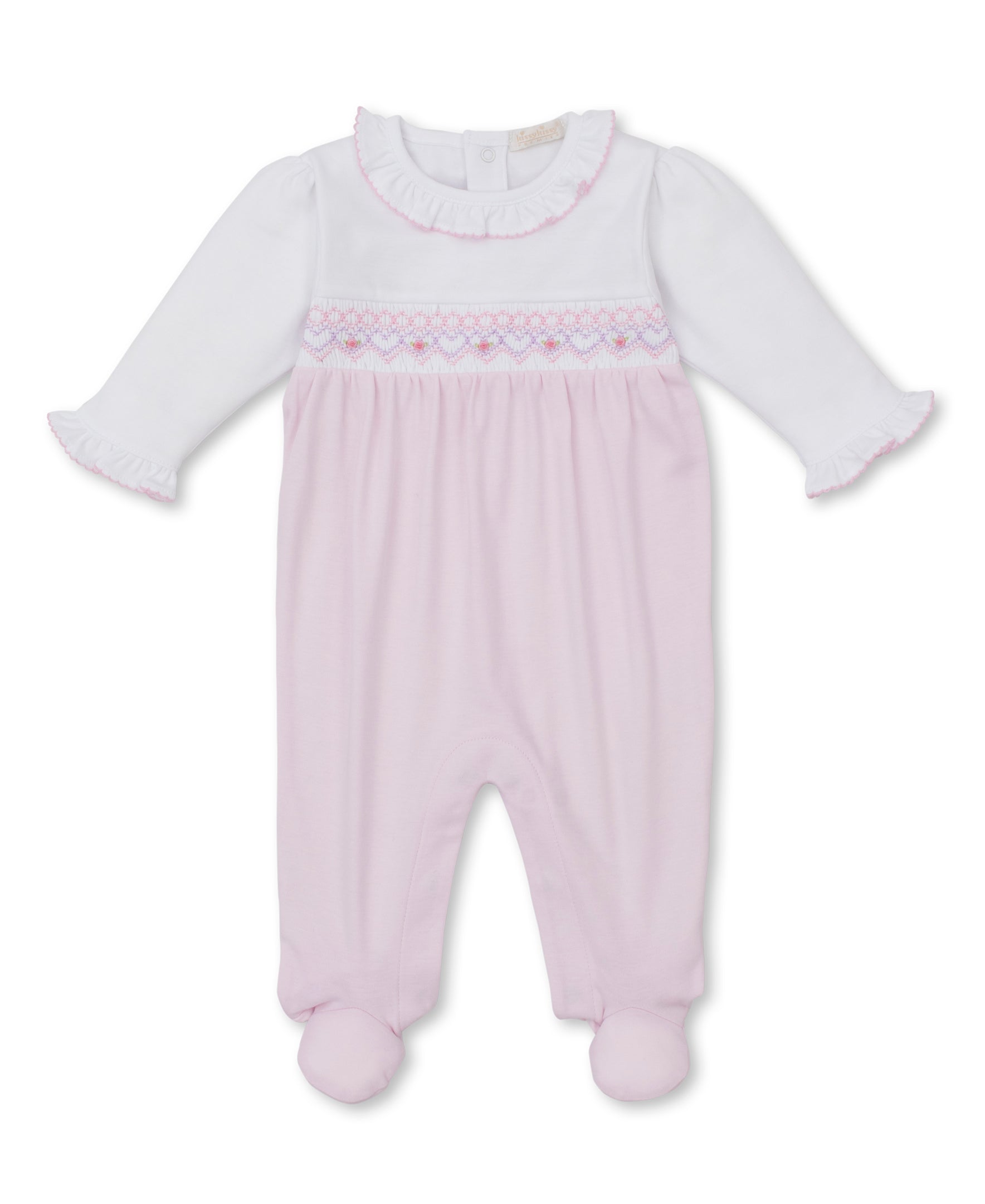 CLB Summer Bishop 25 Hand Smocked Footie - Kissy Kissy