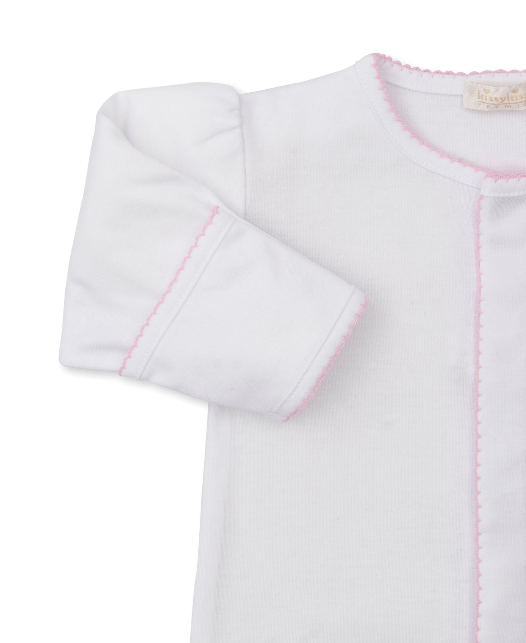 Premier Baby Bunny Patch White/Pink Footie - Kissy Kissy