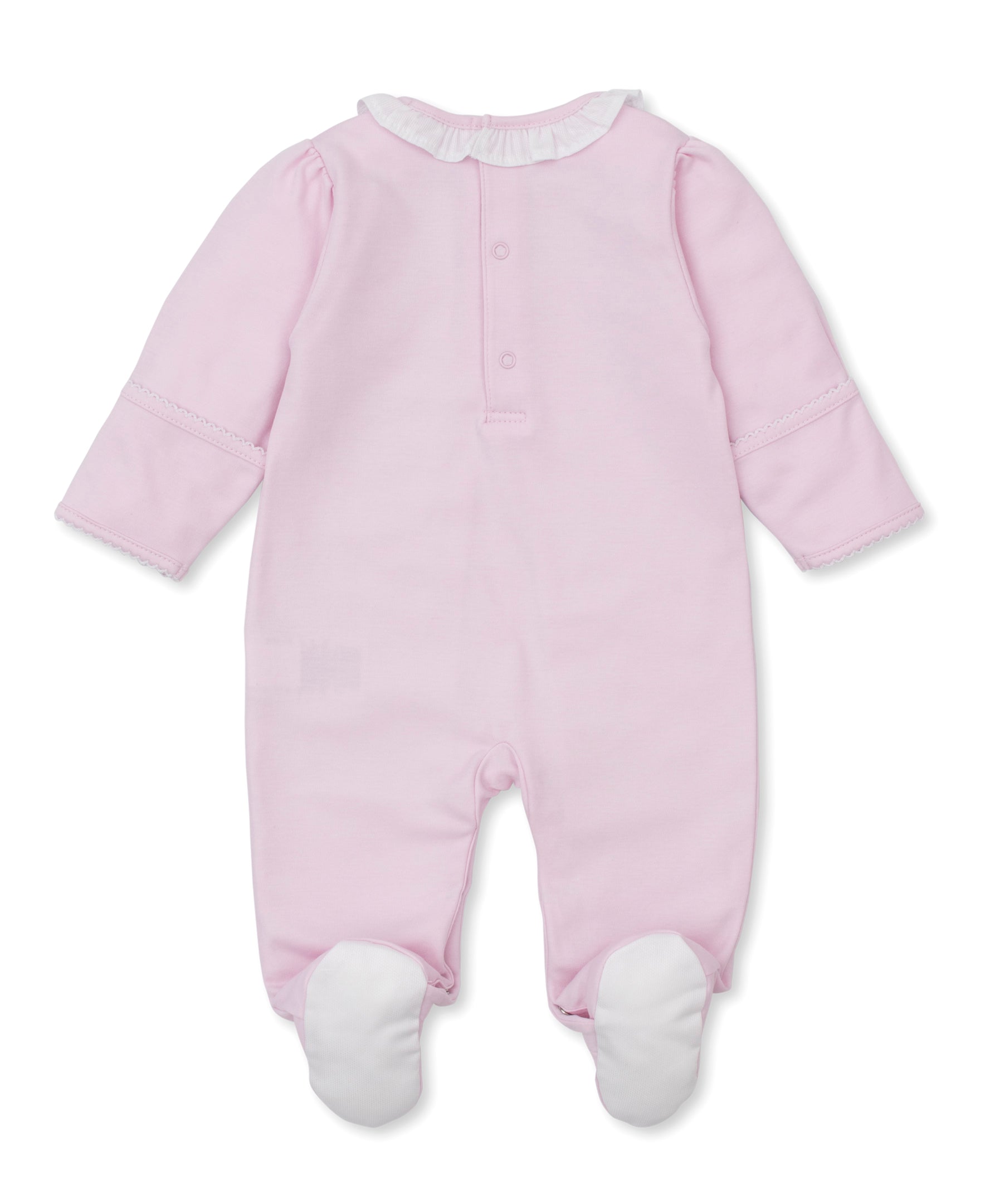 Pique Bunny Bash Pink Ruffle Footie - Kissy Kissy