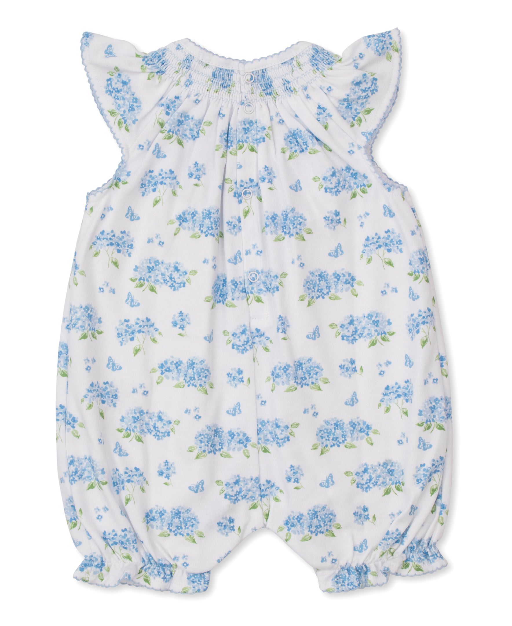 Heavenly Hydrangeas Blue Short Playsuit - Kissy Kissy