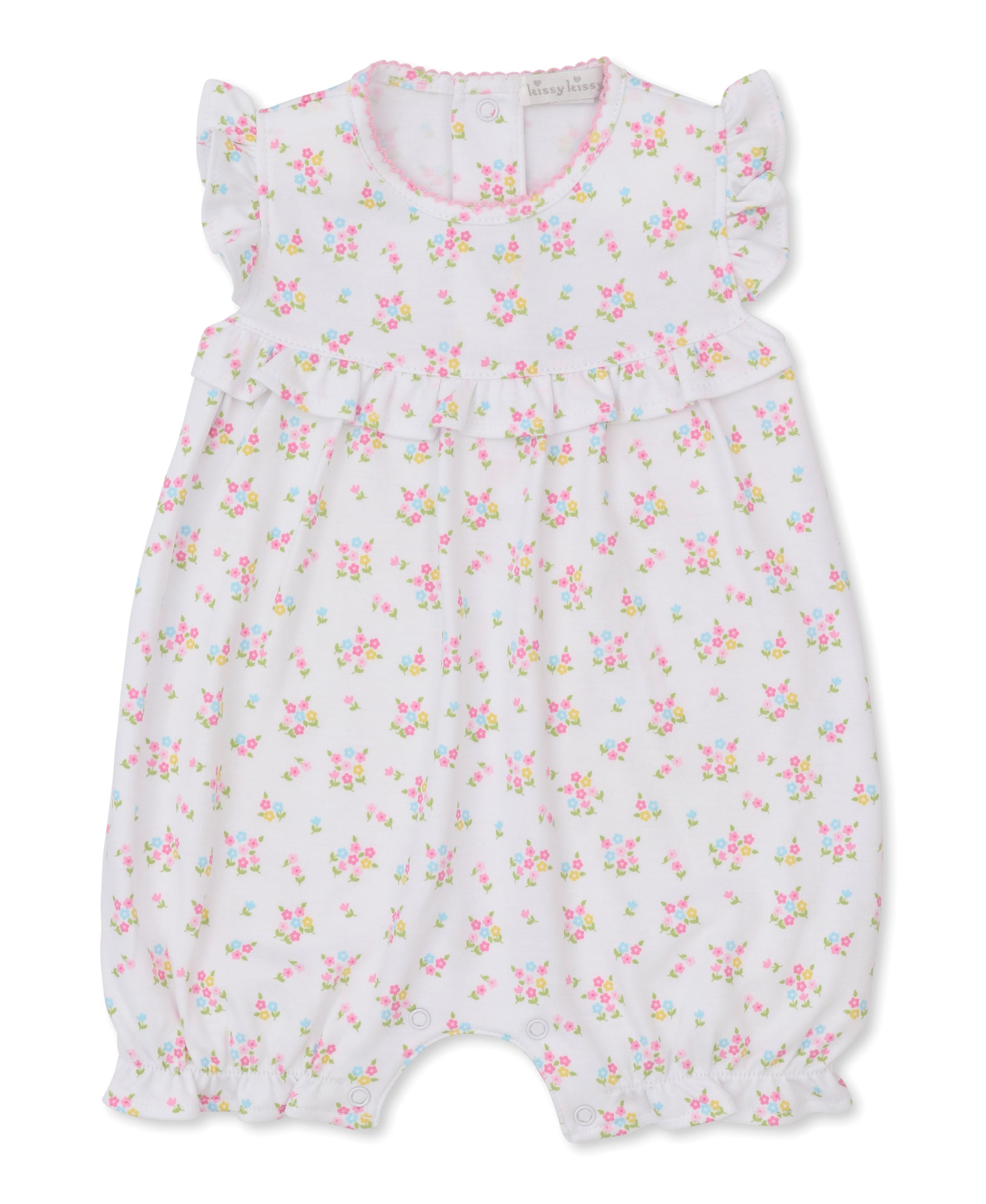 Rainbow Flowers Short Playsuit - Kissy Kissy