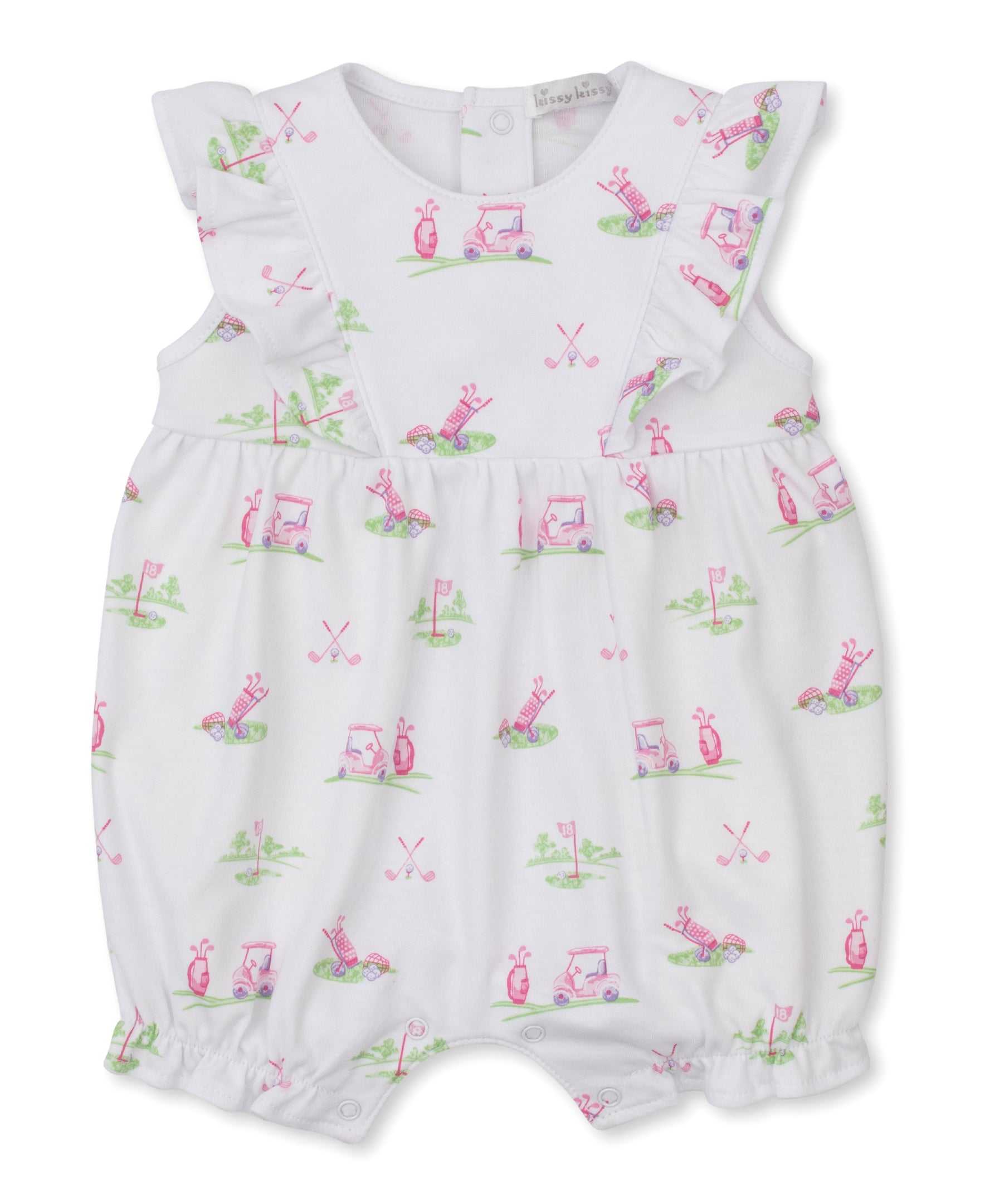 Fairway Foursome Pink Short Playsuit - Kissy Kissy