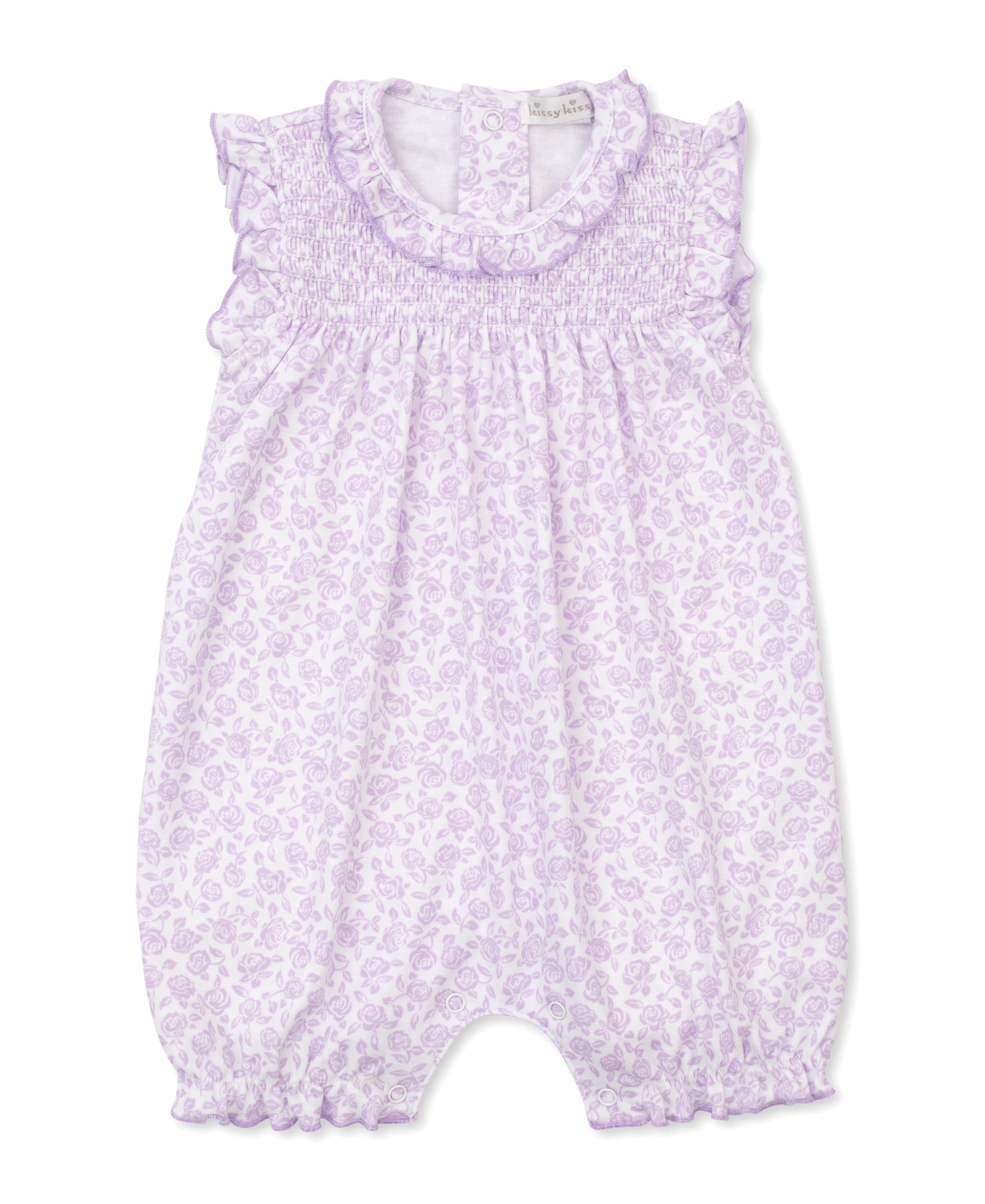 Summer Gardens Lilac Smocked Sleeveless Playsuit - Kissy Kissy