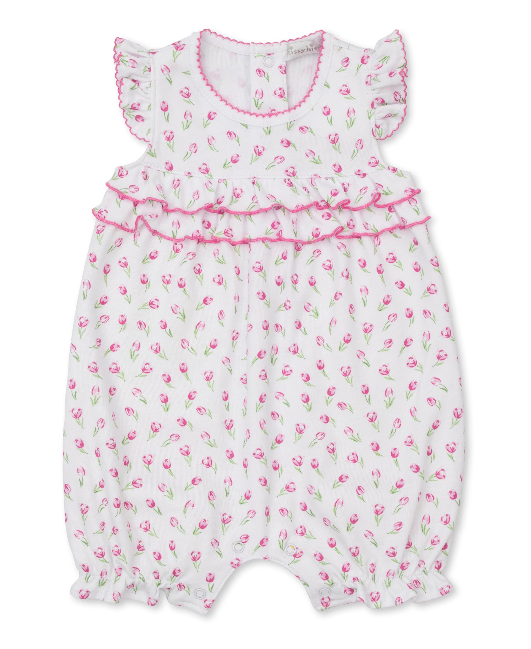 Tulip Blossoms Short White Playsuit - Kissy Kissy