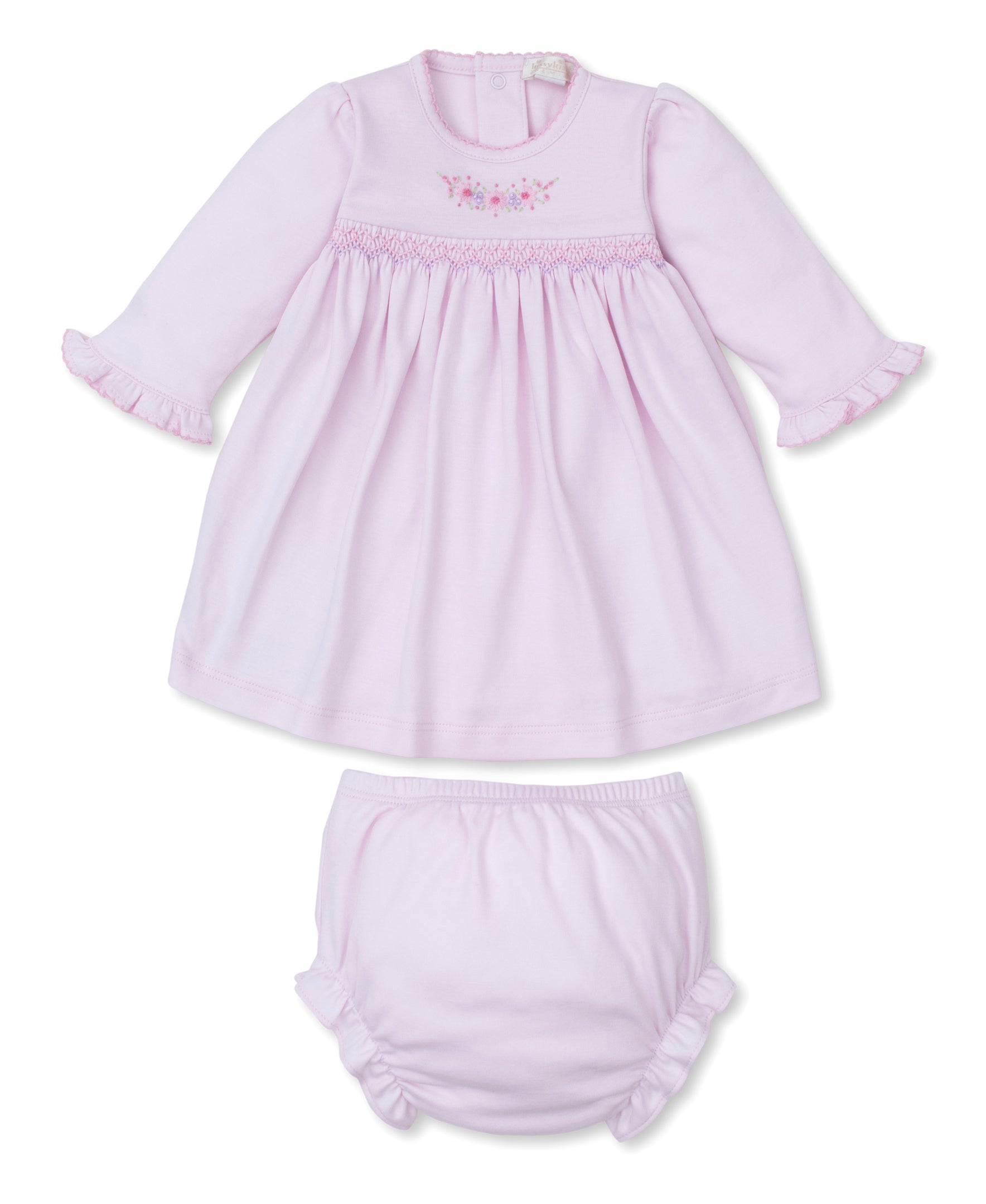 Premier Fall Swag Pink Hand Emb. Dress Set - Kissy Kissy