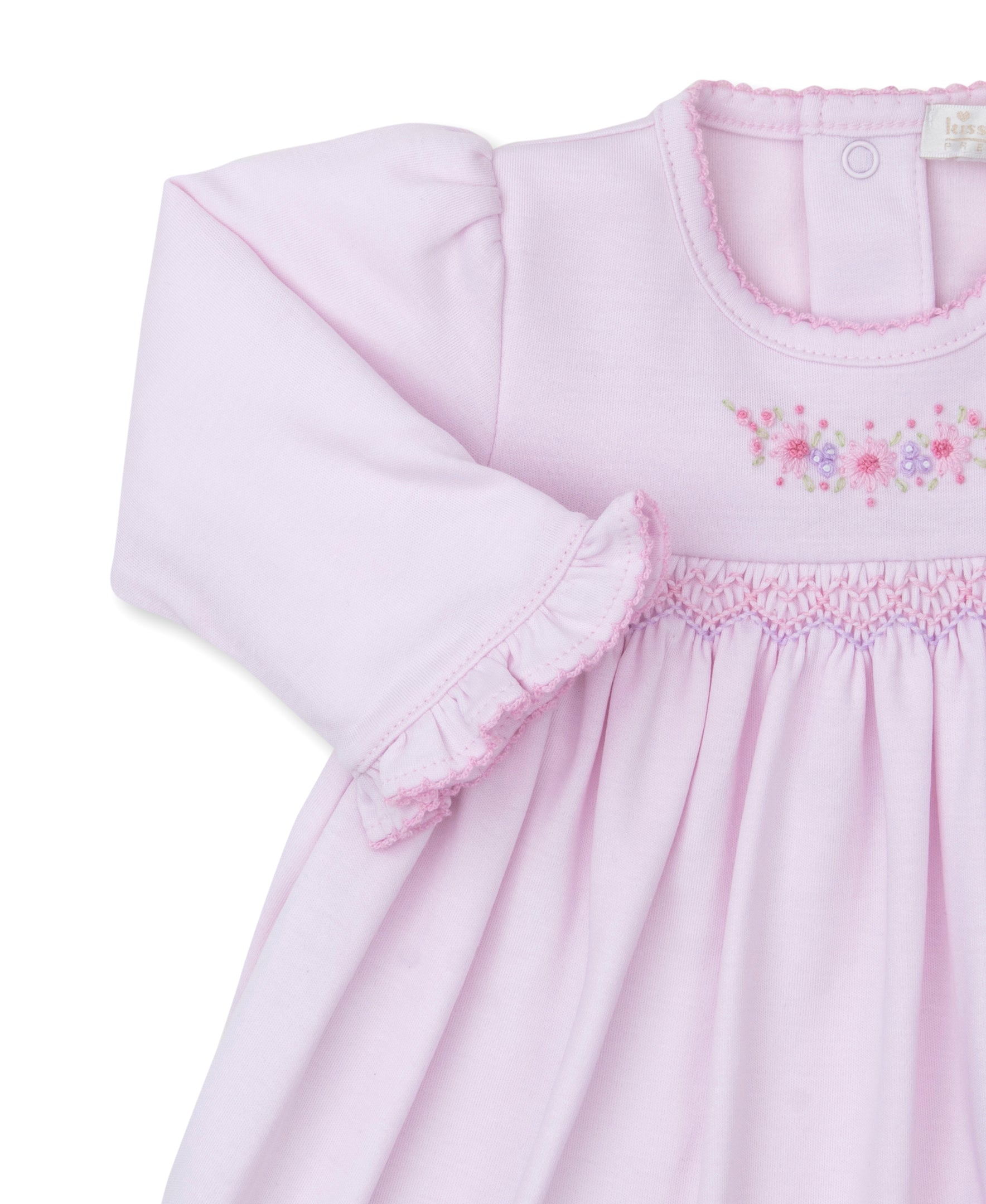 Premier Fall Swag Pink Hand Emb. Dress Set - Kissy Kissy