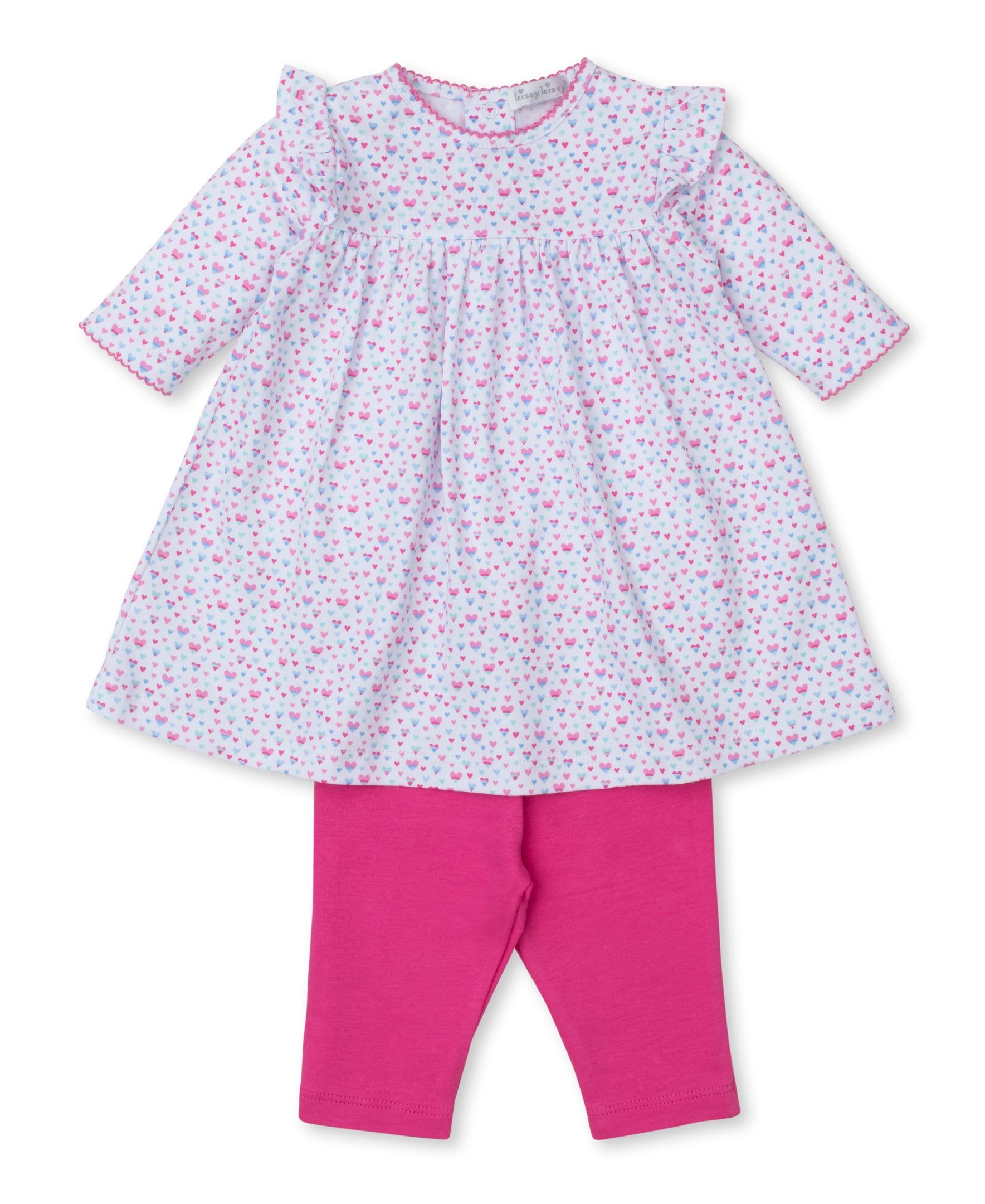 Rainbow Joy Hearts Dress Set - Kissy Kissy