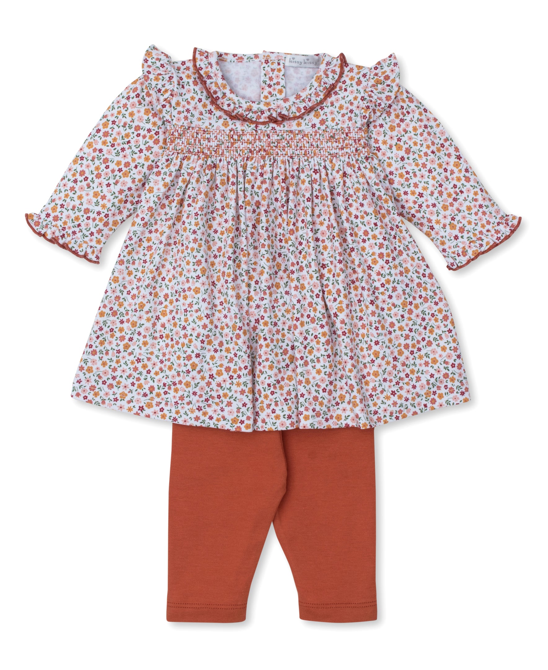 Autumn Blossoms Smocked Dress Set - Kissy Kissy