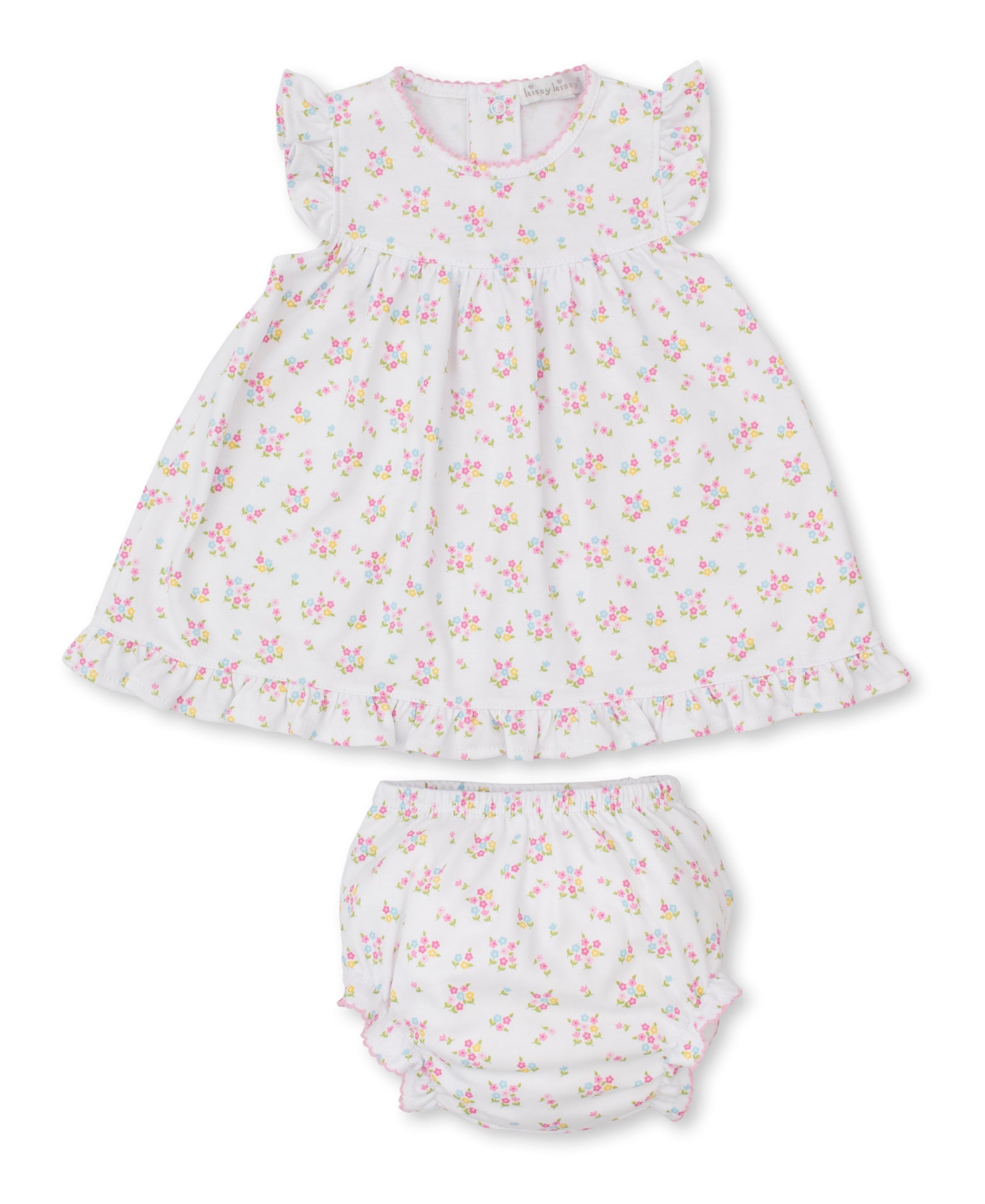 Rainbow Flowers Dress Set - Kissy Kissy