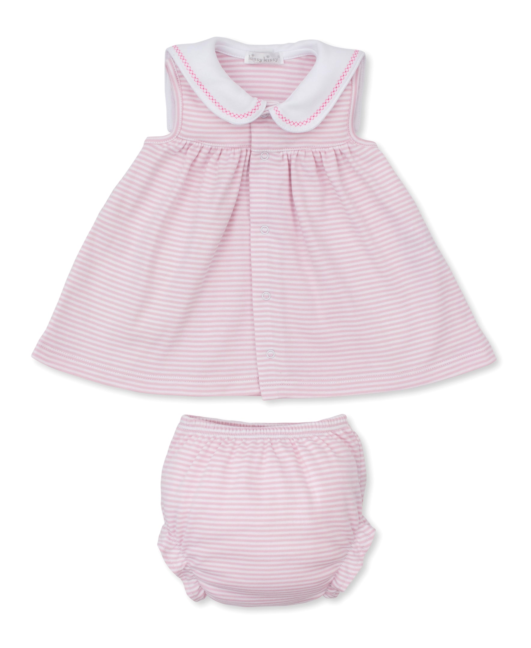 Whale Wonder Pink Stripe Dress Set - Kissy Kissy