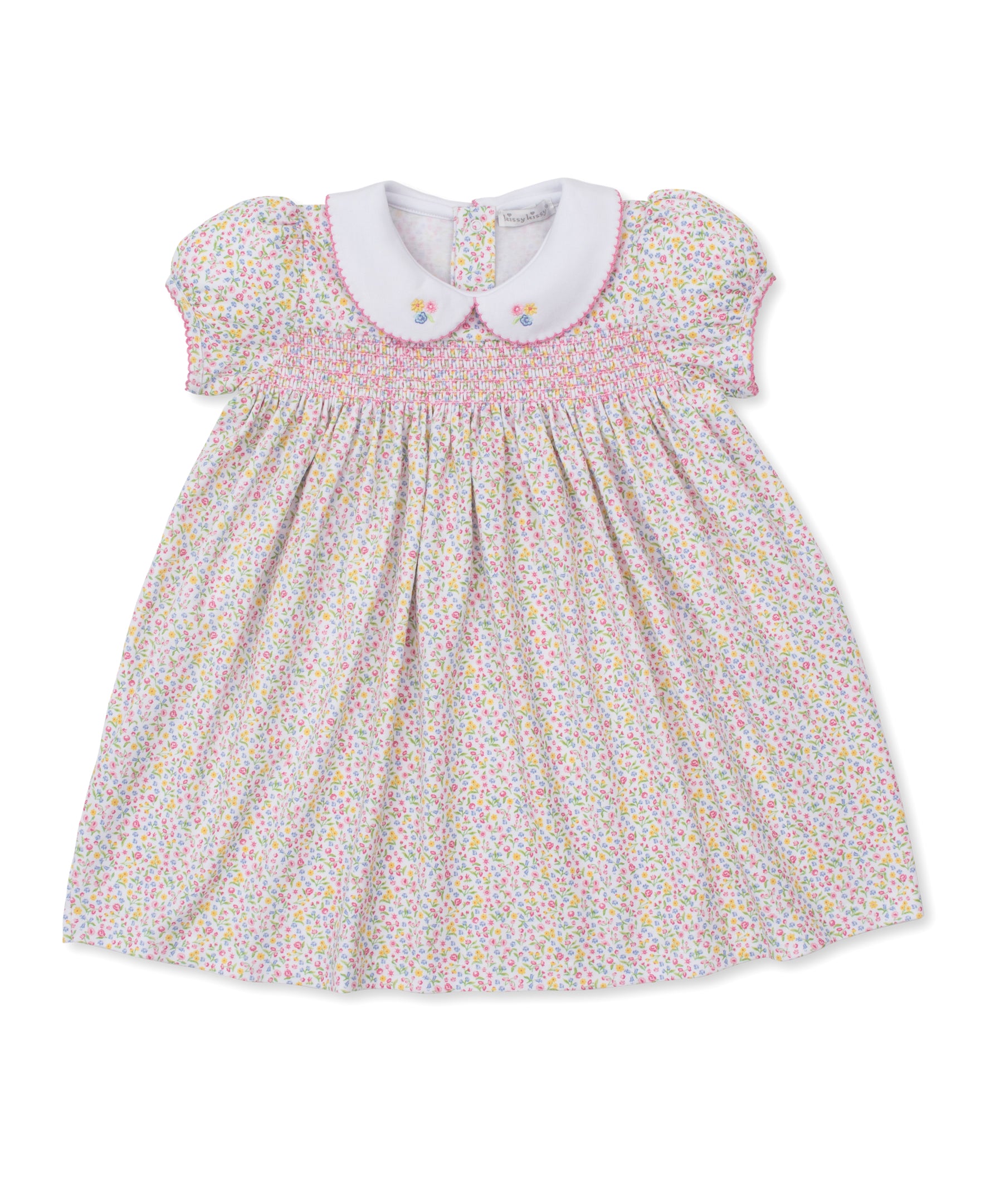 Garden Trellis Floral Smocked Toddler Dress - Kissy Kissy