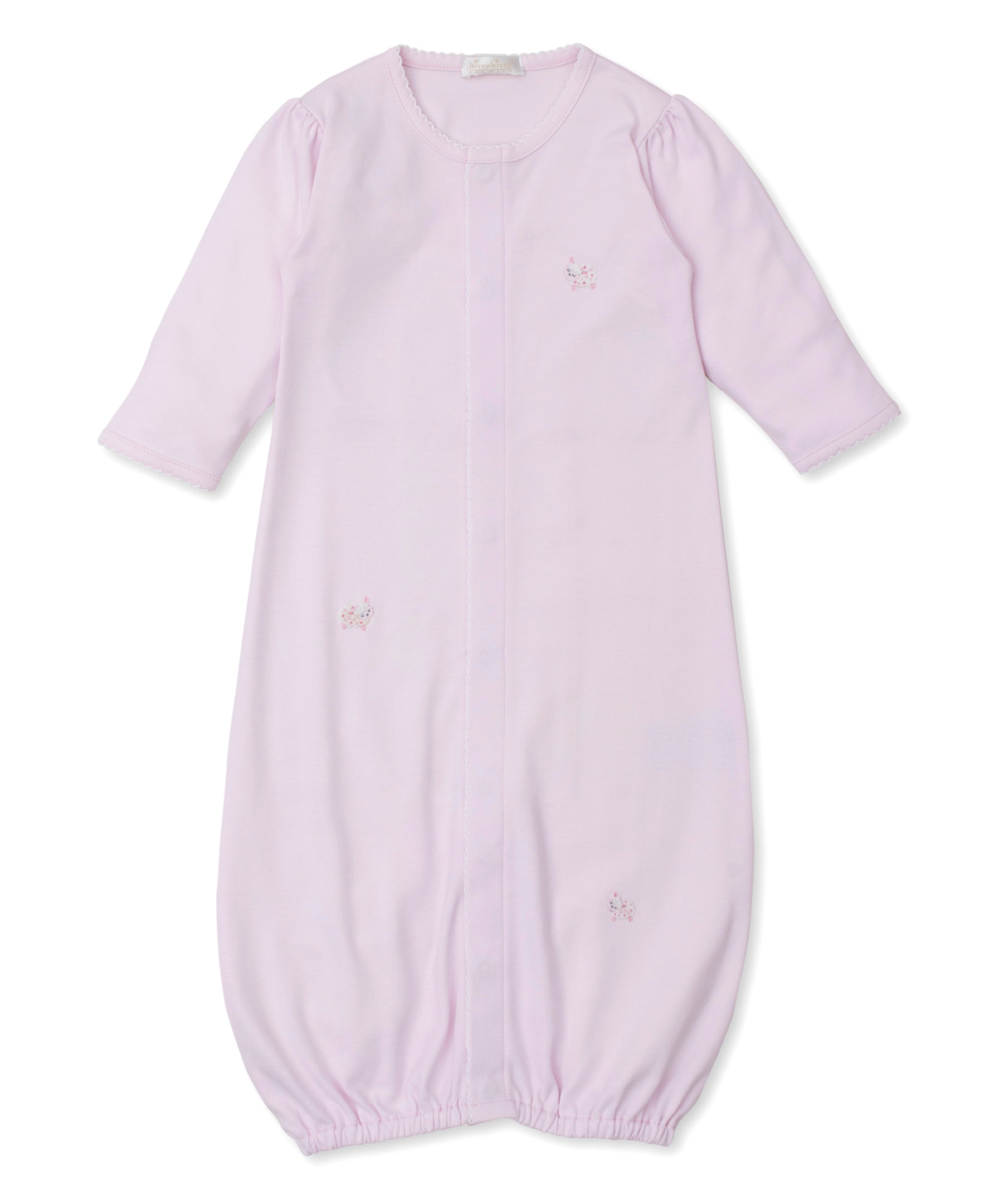 SCE Fleecy Sheep Pink Hand Emb. Convertible Gown - Kissy Kissy