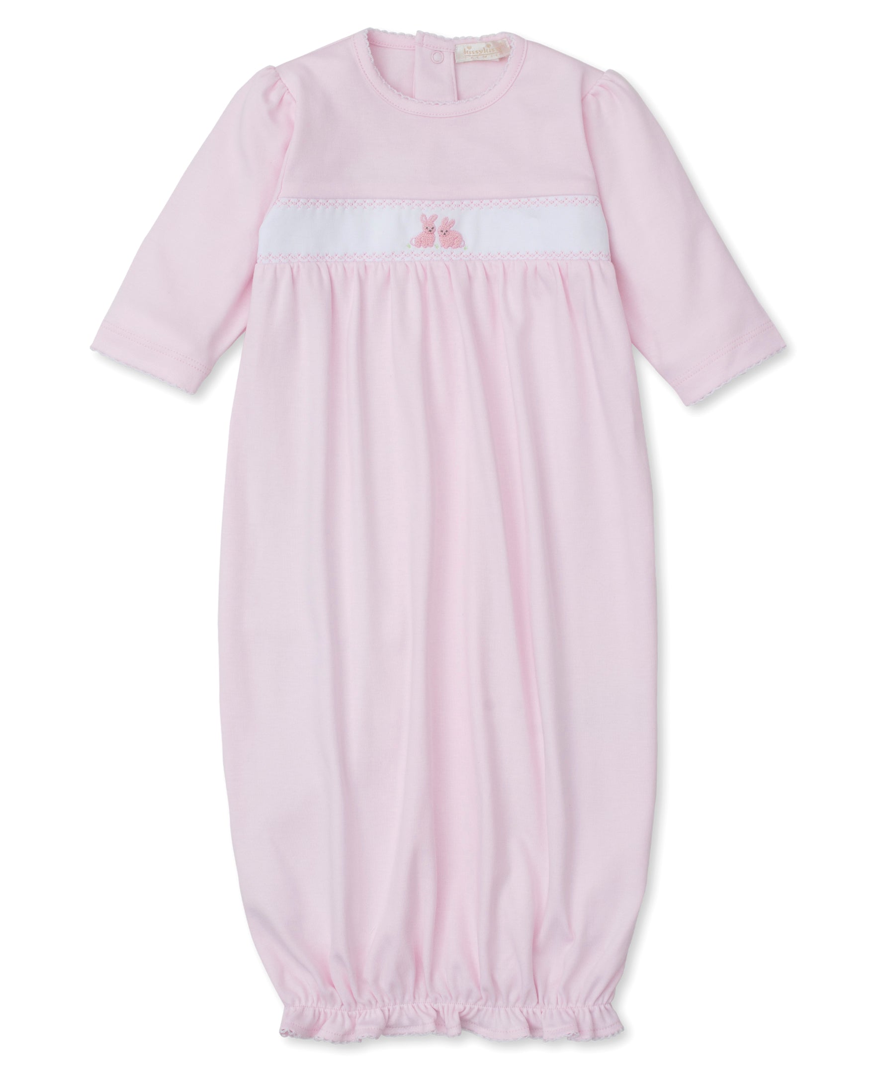 Premier Cottontail Hollows Pink Hand Emb Sack Gown - Kissy Kissy