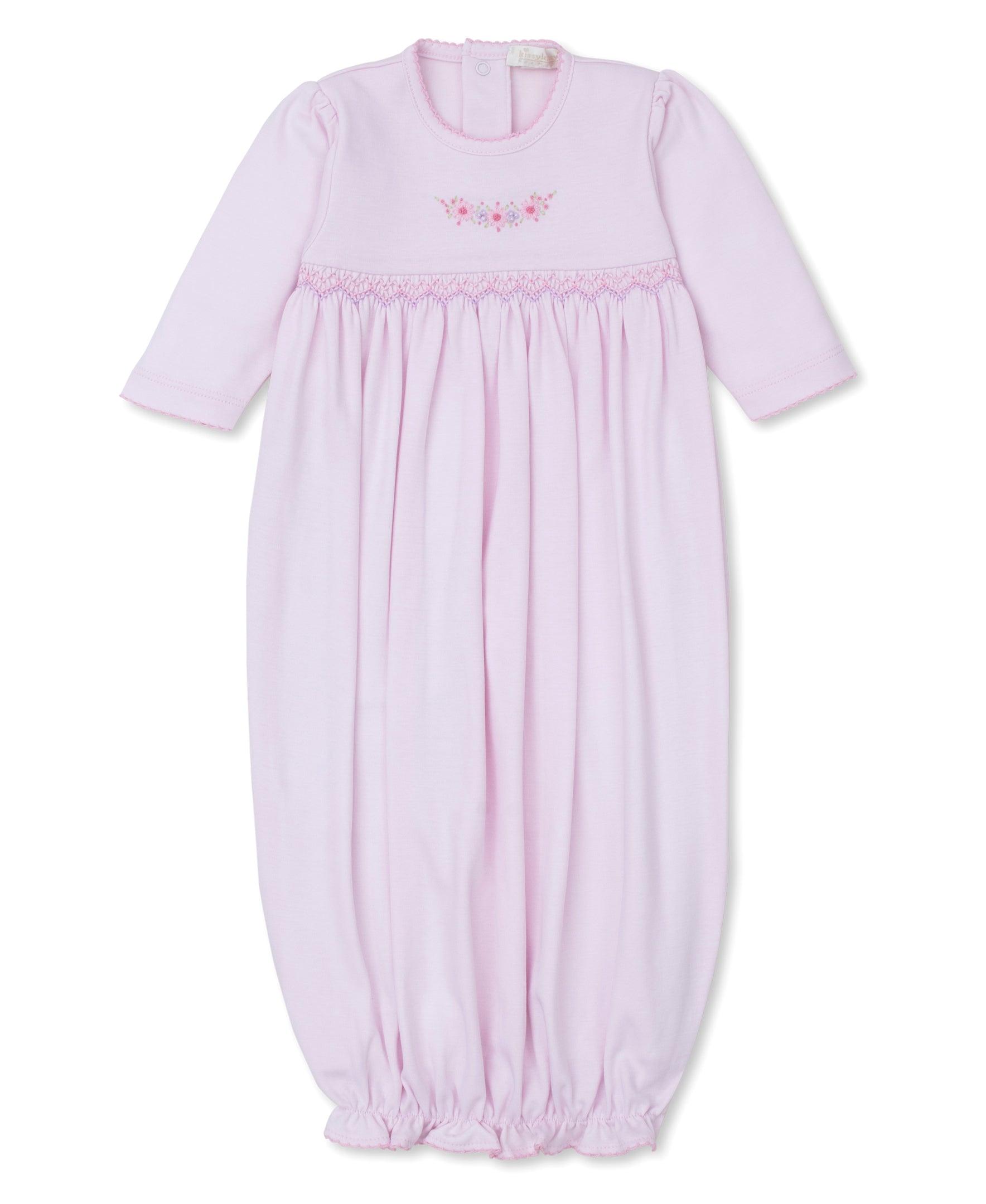 Premier Fall Swag Pink Hand Smocked Sack Gown - Kissy Kissy