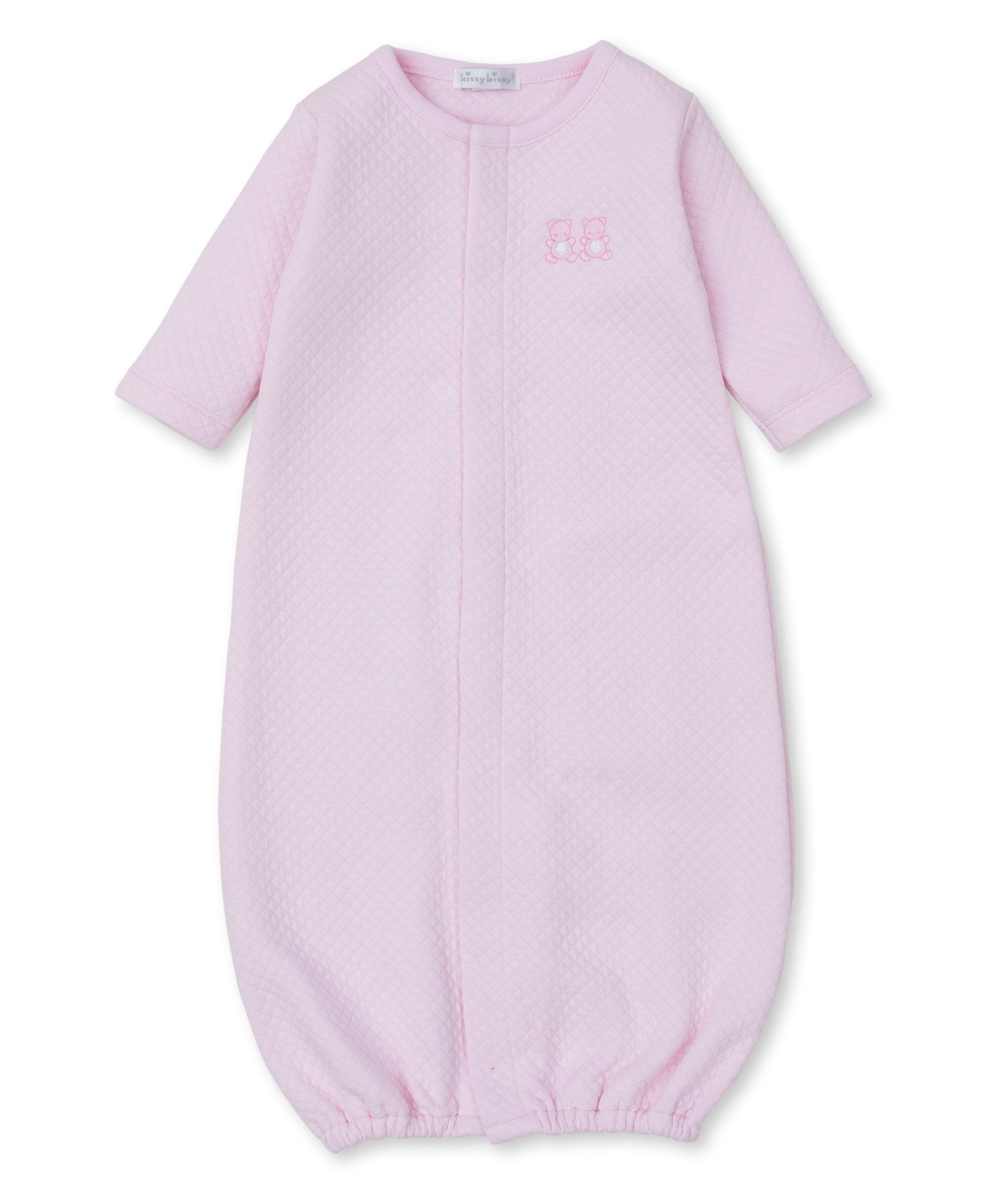 Baby Bear Cub Pink Jacquard Convertible Gown