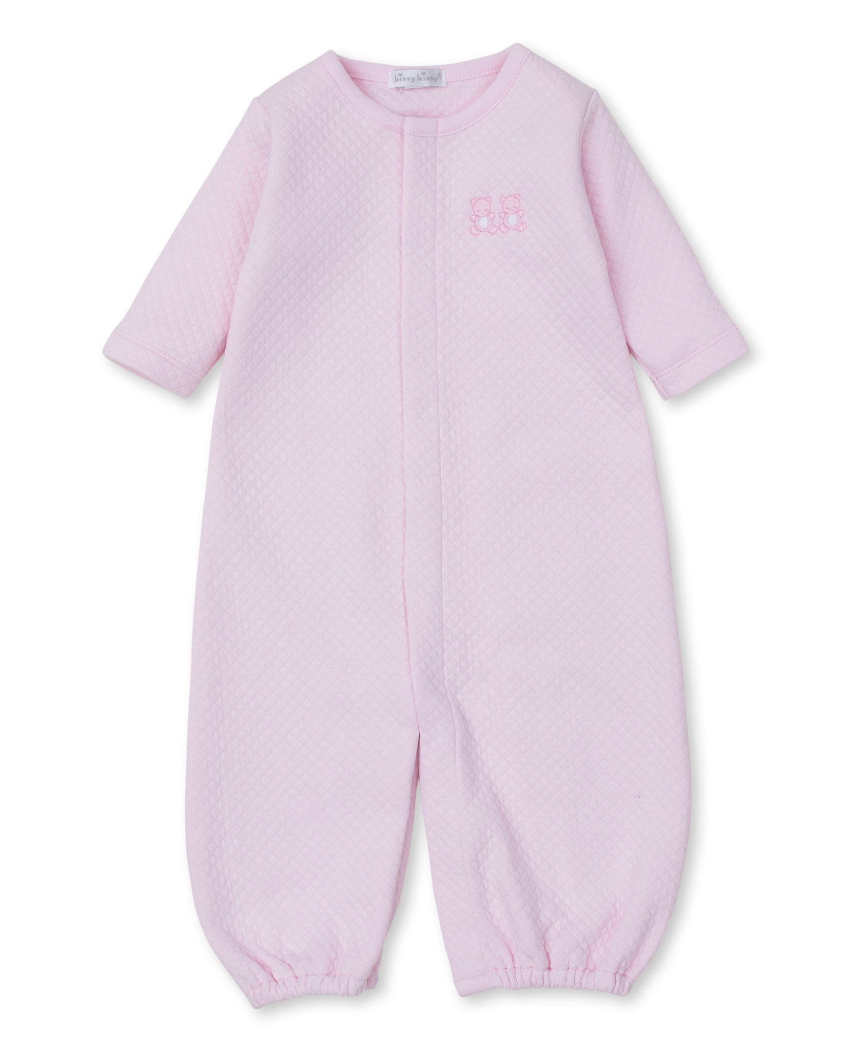 Baby Bear Cub Pink Jacquard Convertible Gown