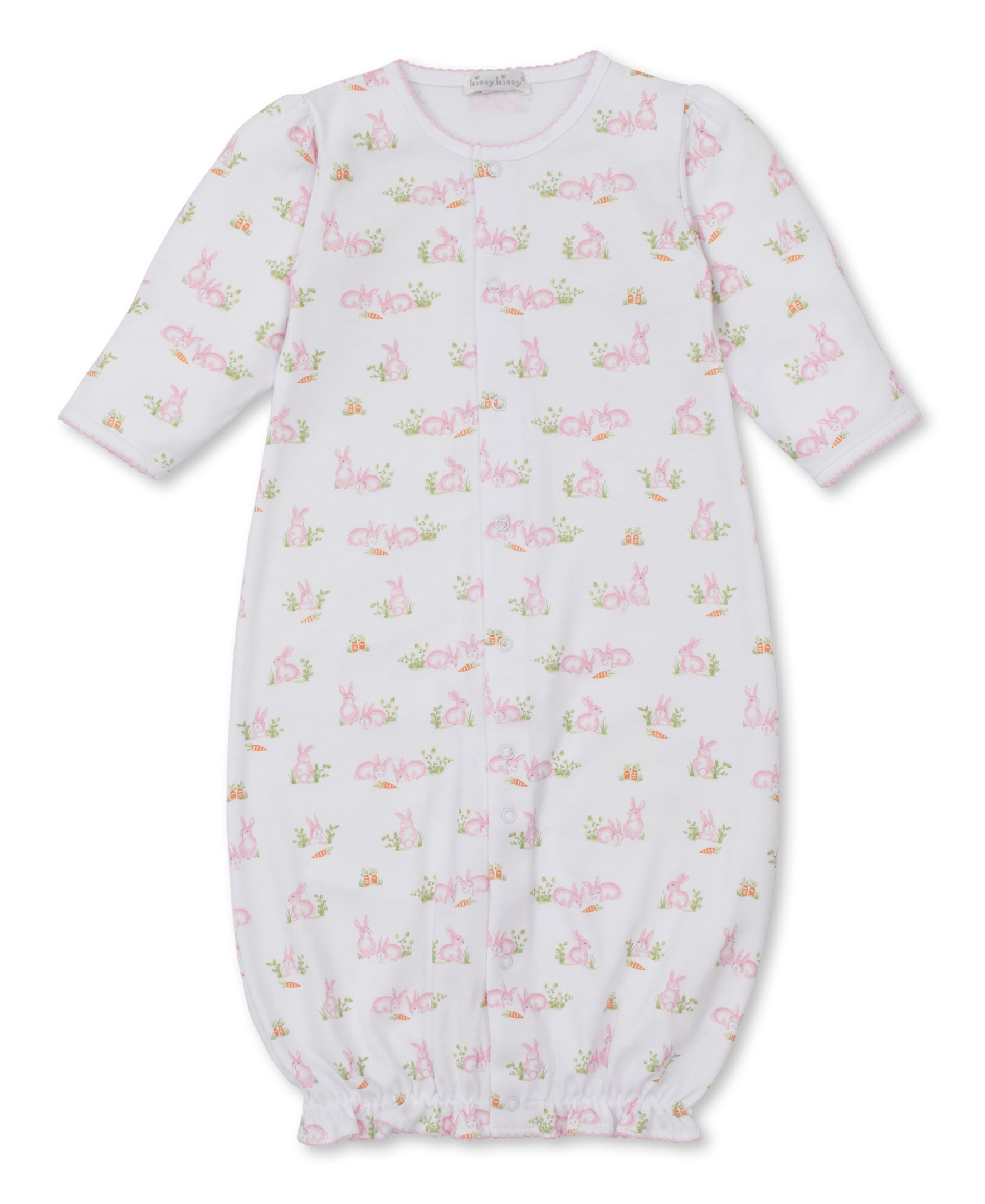 Baby Bunny Patch Pink Convertible Gown - Kissy Kissy