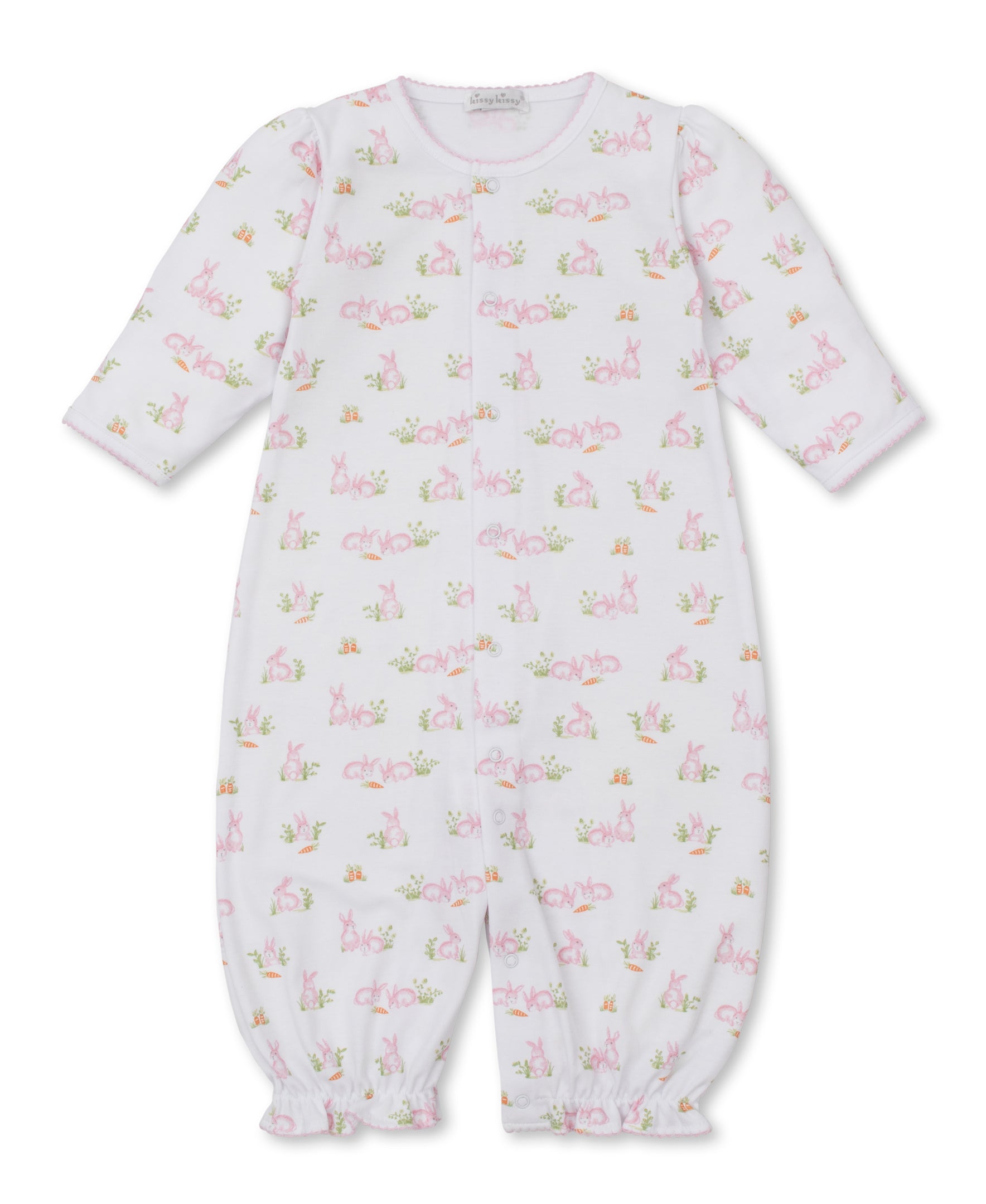 Baby Bunny Patch Pink Convertible Gown - Kissy Kissy