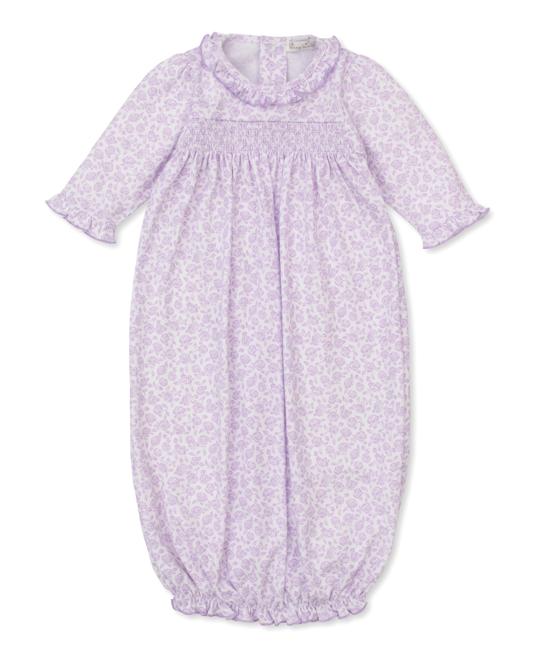 Summer Gardens Lilac Smocked Sack - Kissy Kissy