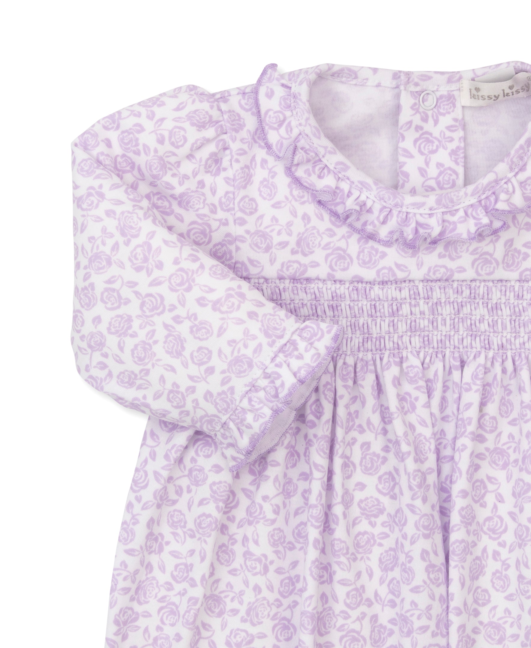 Summer Gardens Lilac Smocked Sack - Kissy Kissy