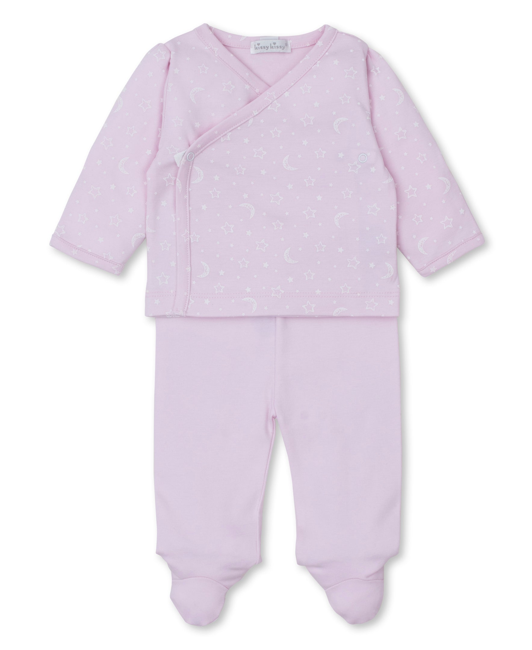 Crescent Moonlight Pink Footed Pant Set - Kissy Kissy