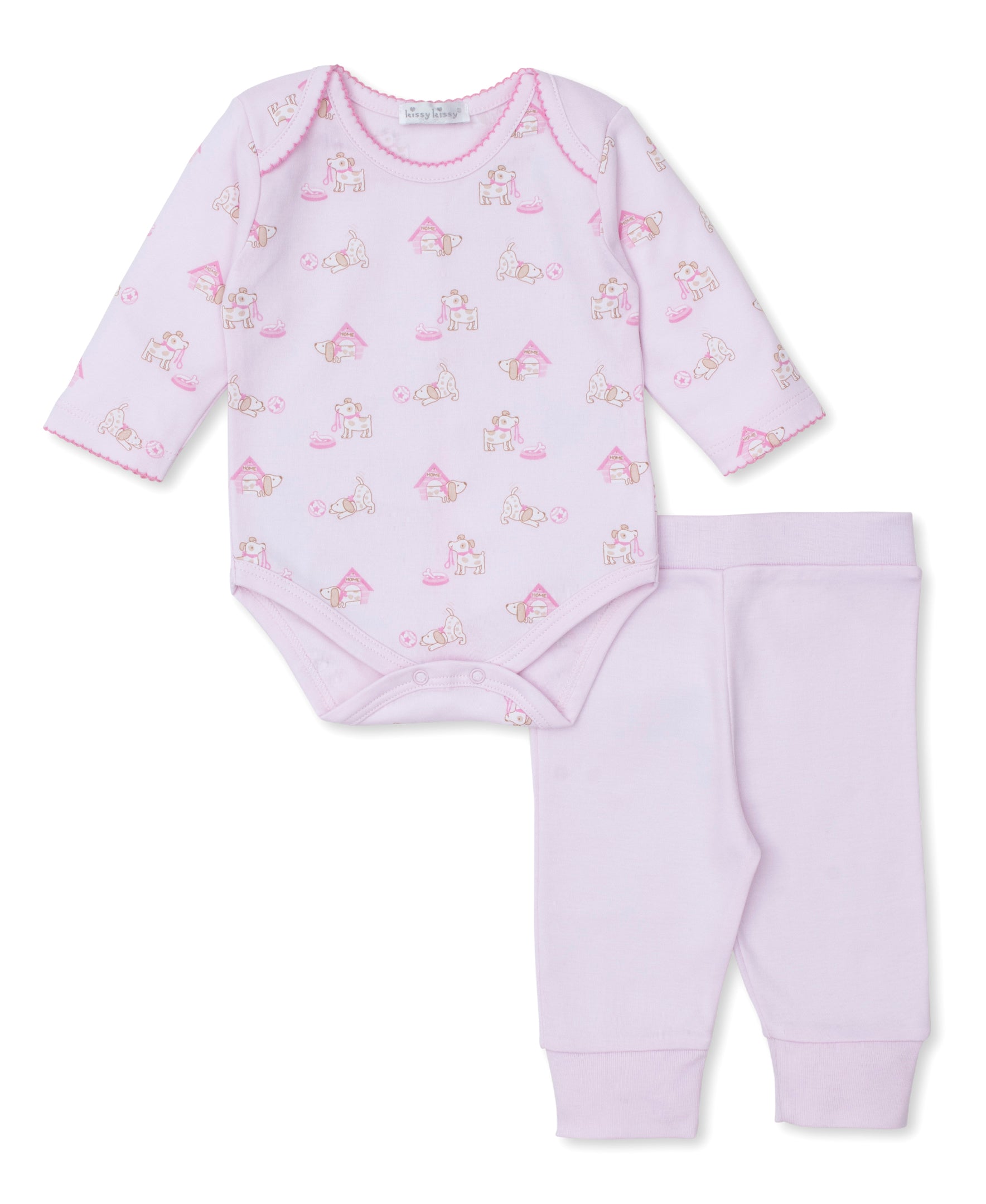 Pups in Action Pink Pant Set - Kissy Kissy