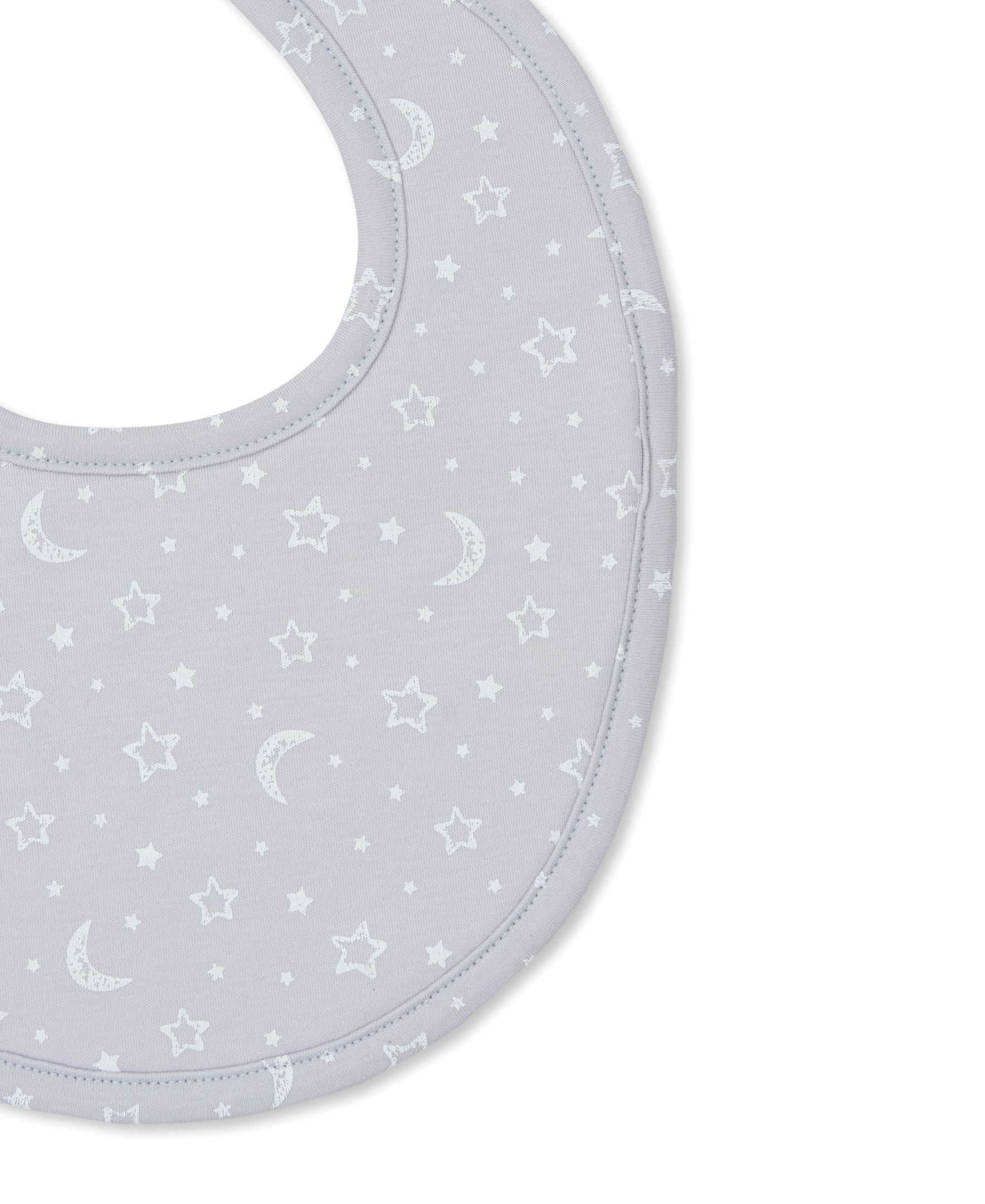 Crescent Moonlight Silver Bib - Kissy Kissy